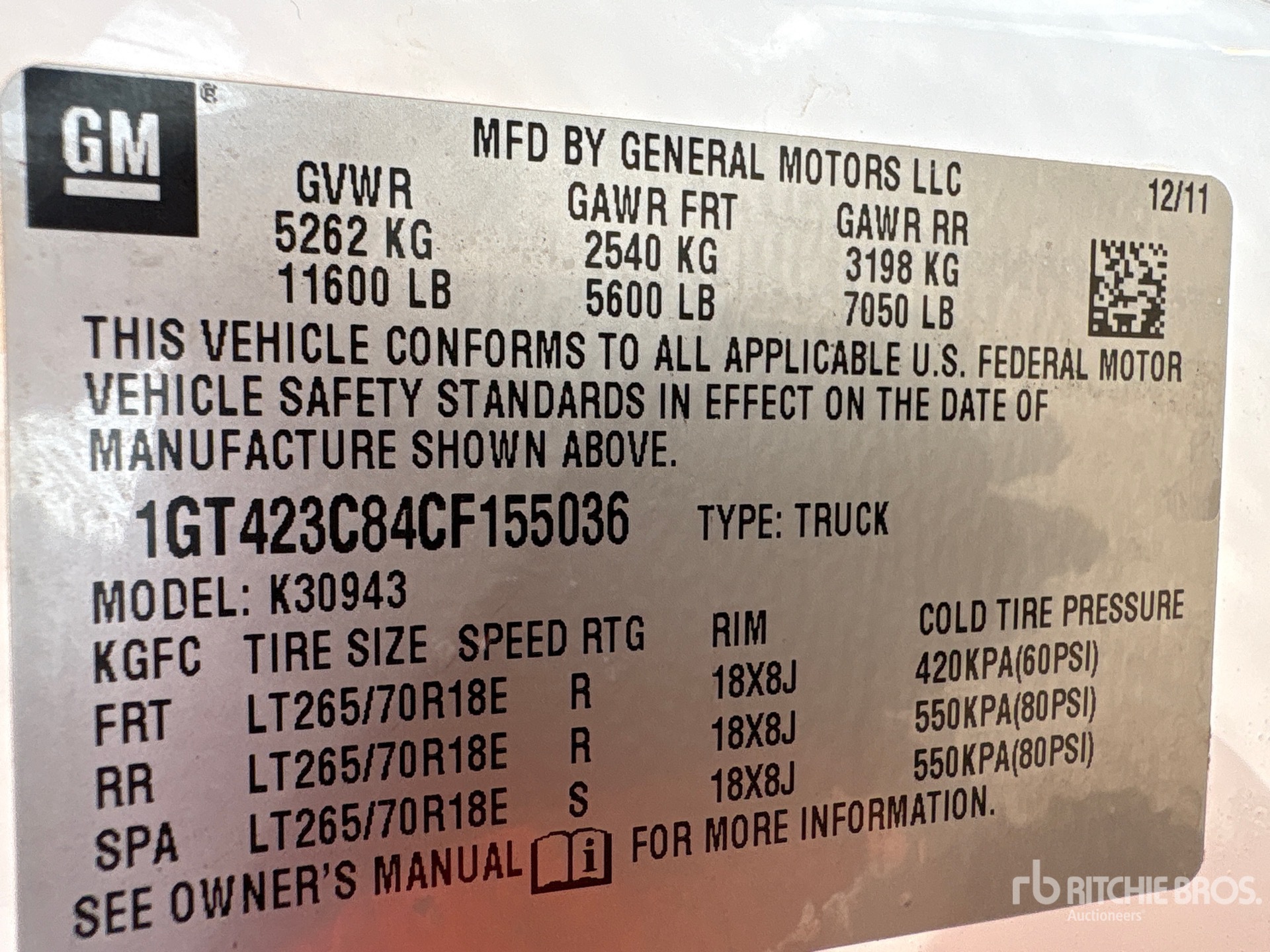2012 GMC SIERRRA 3500HD