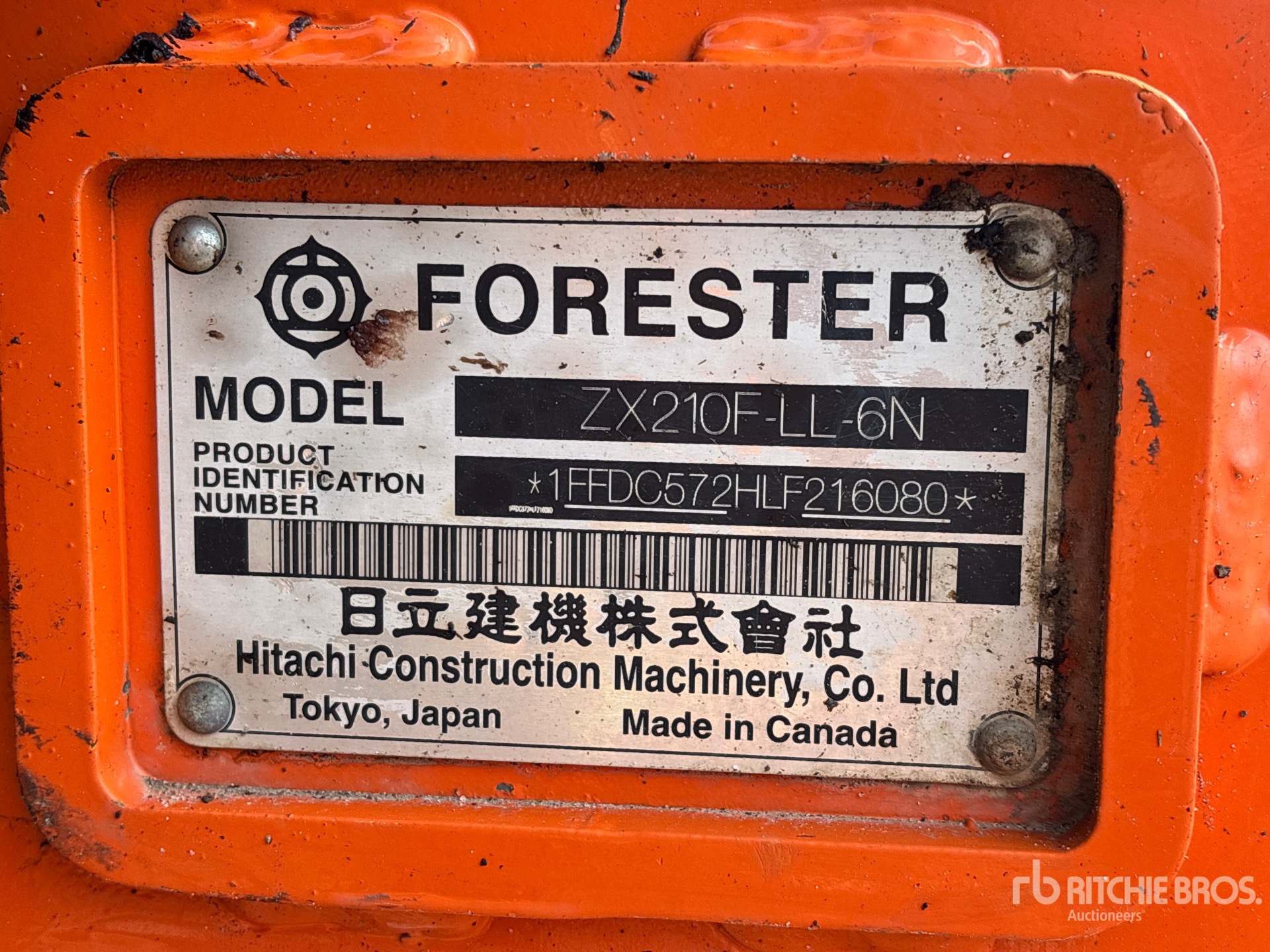 2020 Hitachi ZX210F-3