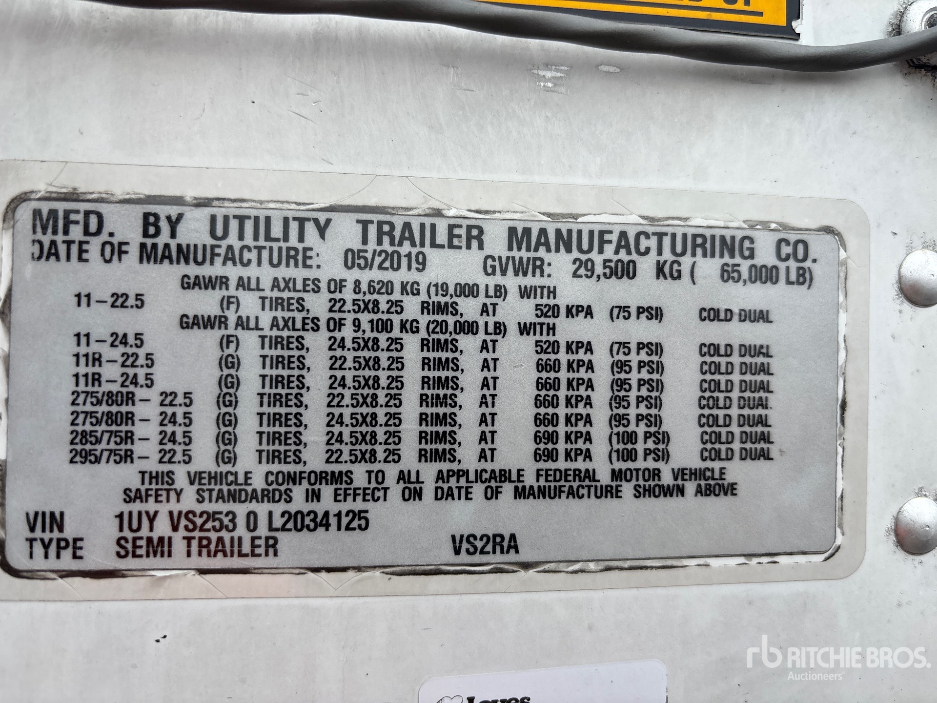 2020 Utility VS2RA