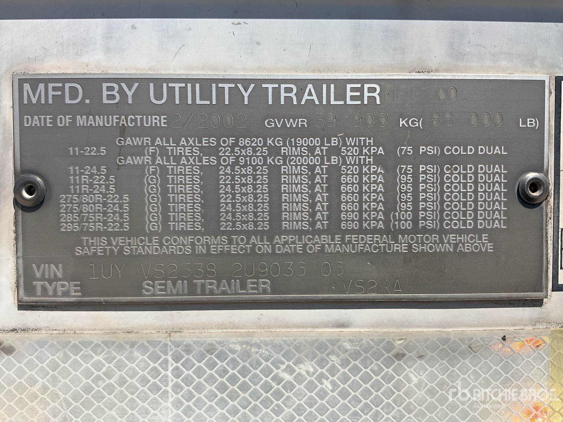Photo of 2002 Utility 53 ft T/A Caja Seca /