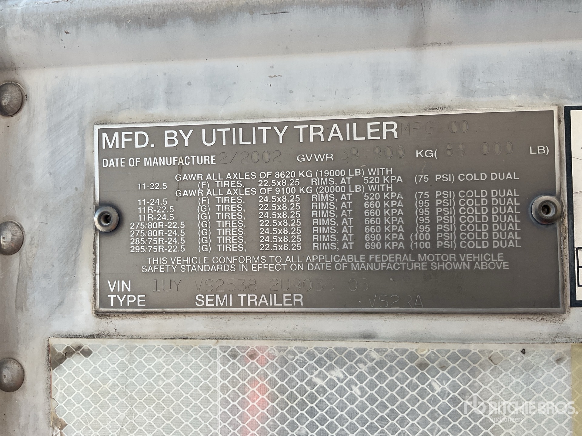 2002 Utility 53 ft T/A Caja Seca /