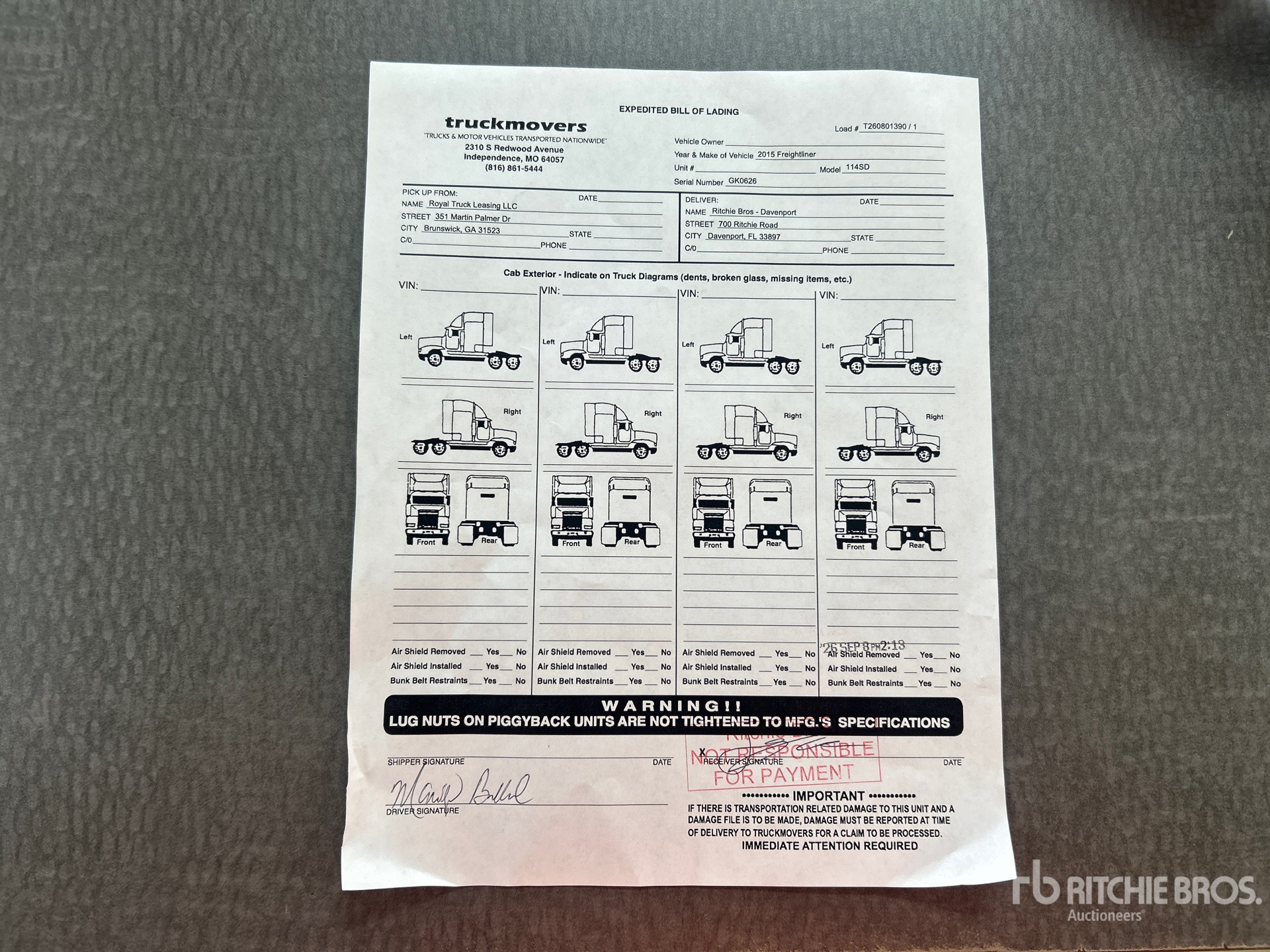 2015 Freightliner 114SD
