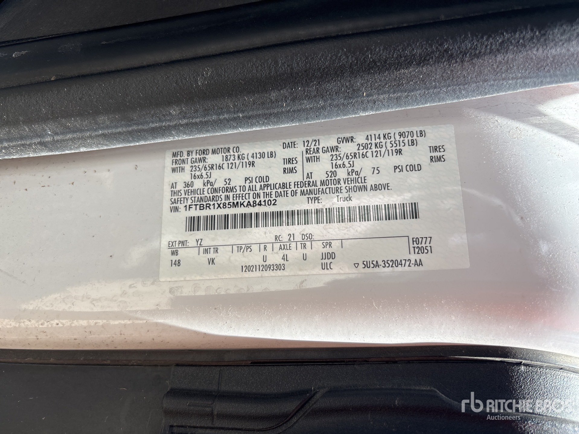 2021 Ford TRANSIT 250