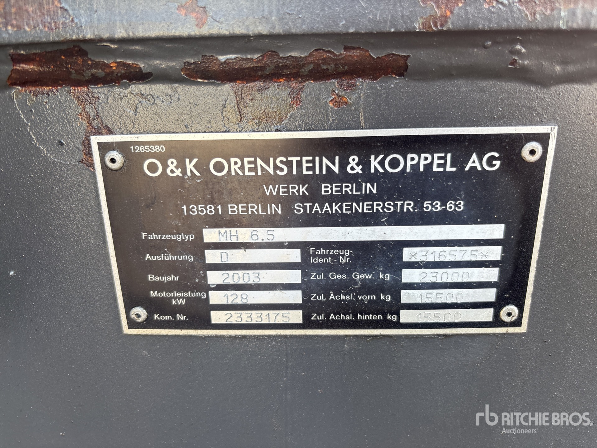 2003 O&k  MH6.5