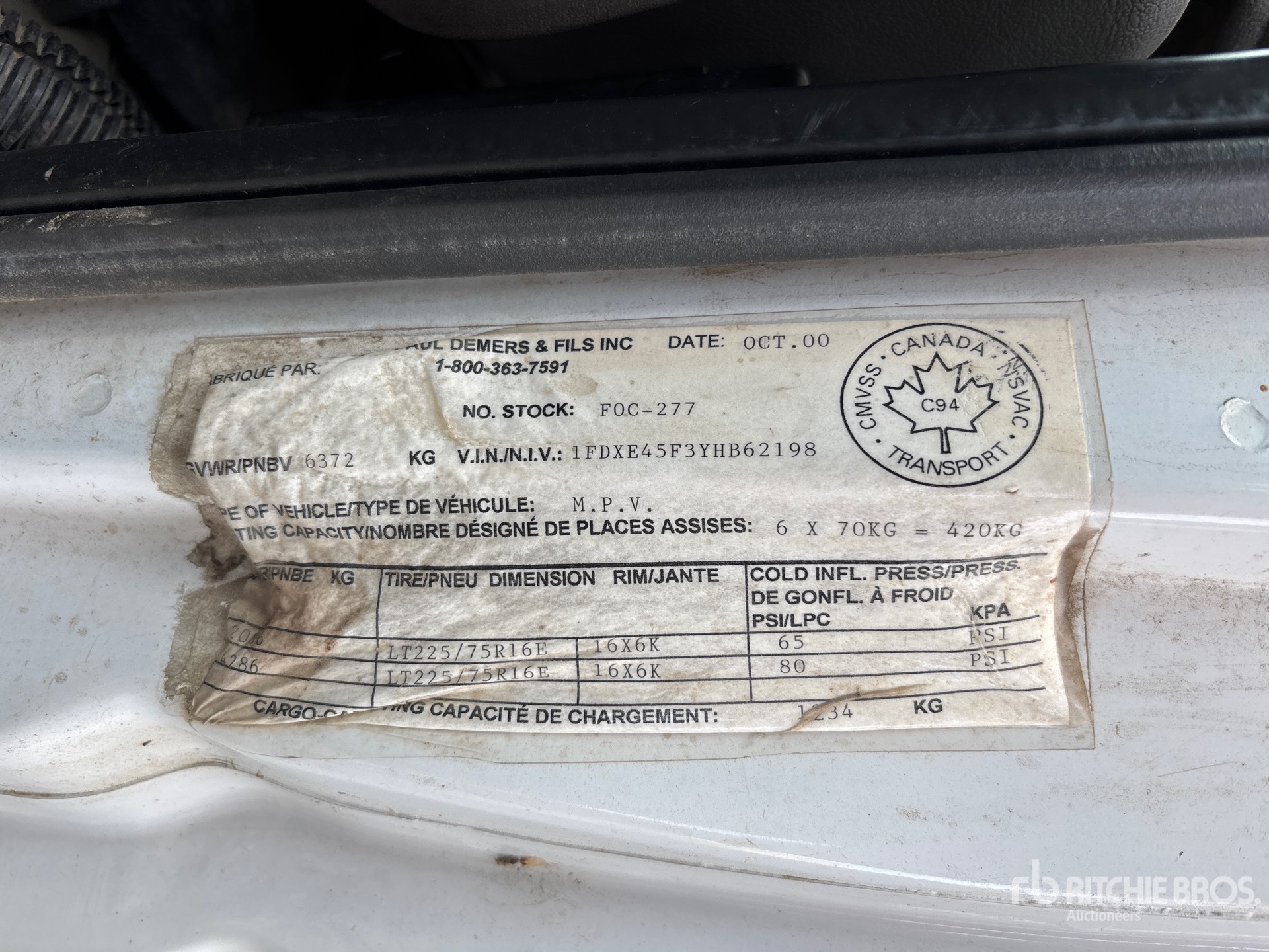 2000 Ford E-450 SUPER DUT