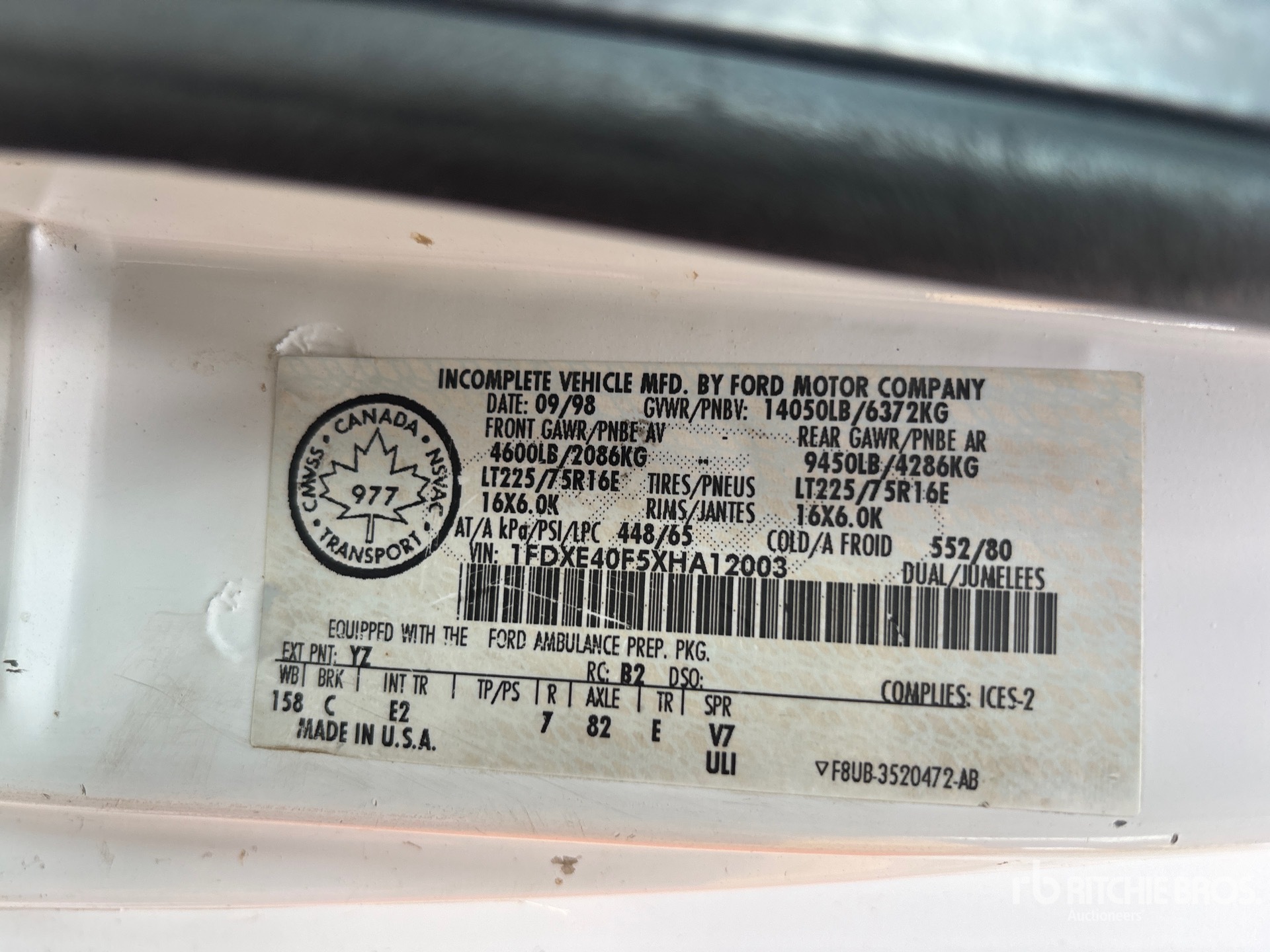 1999 Ford E-450 SUPER DUT