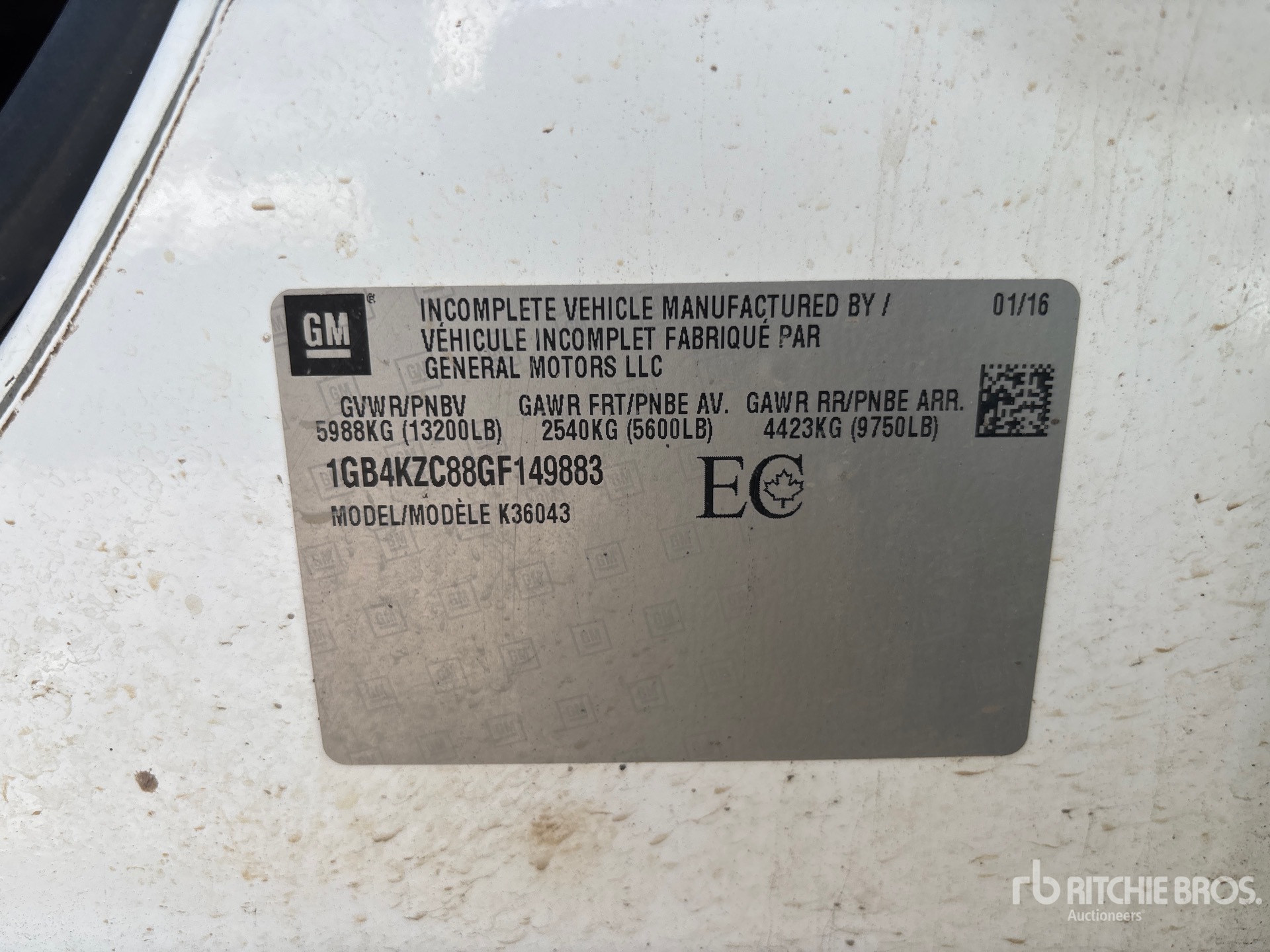 2016 Chevrolet SILVERADO 3500H