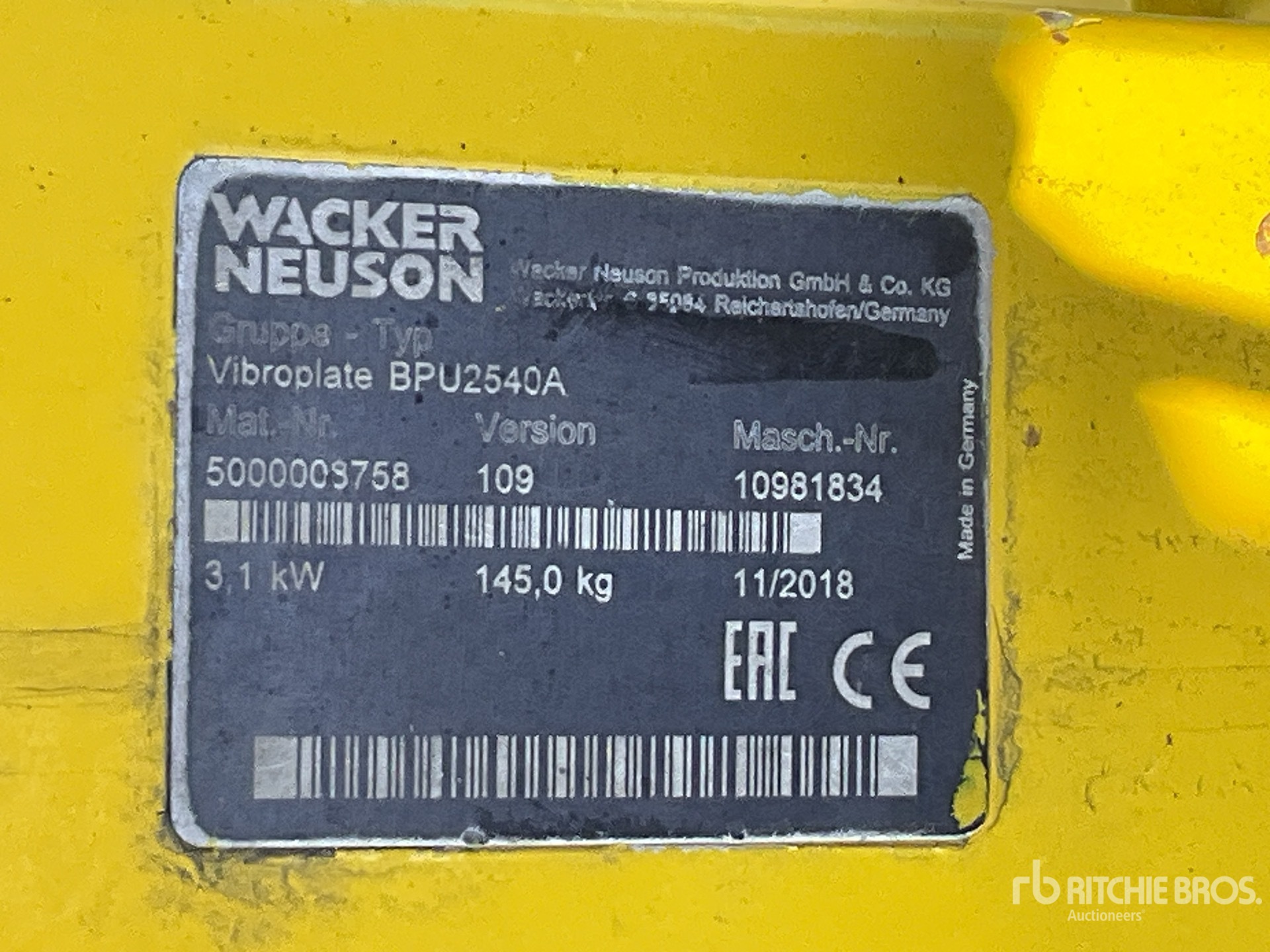 2018 Wacker Neuson BPU2540A