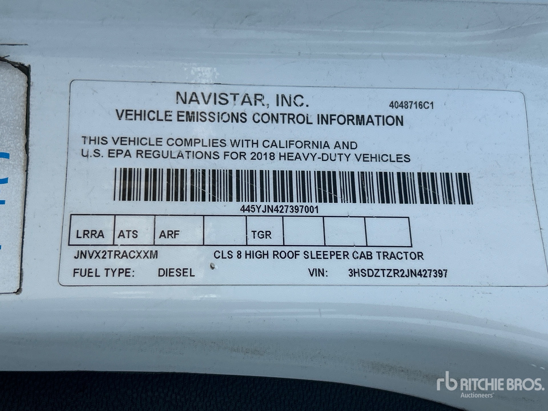 2018 International LT625