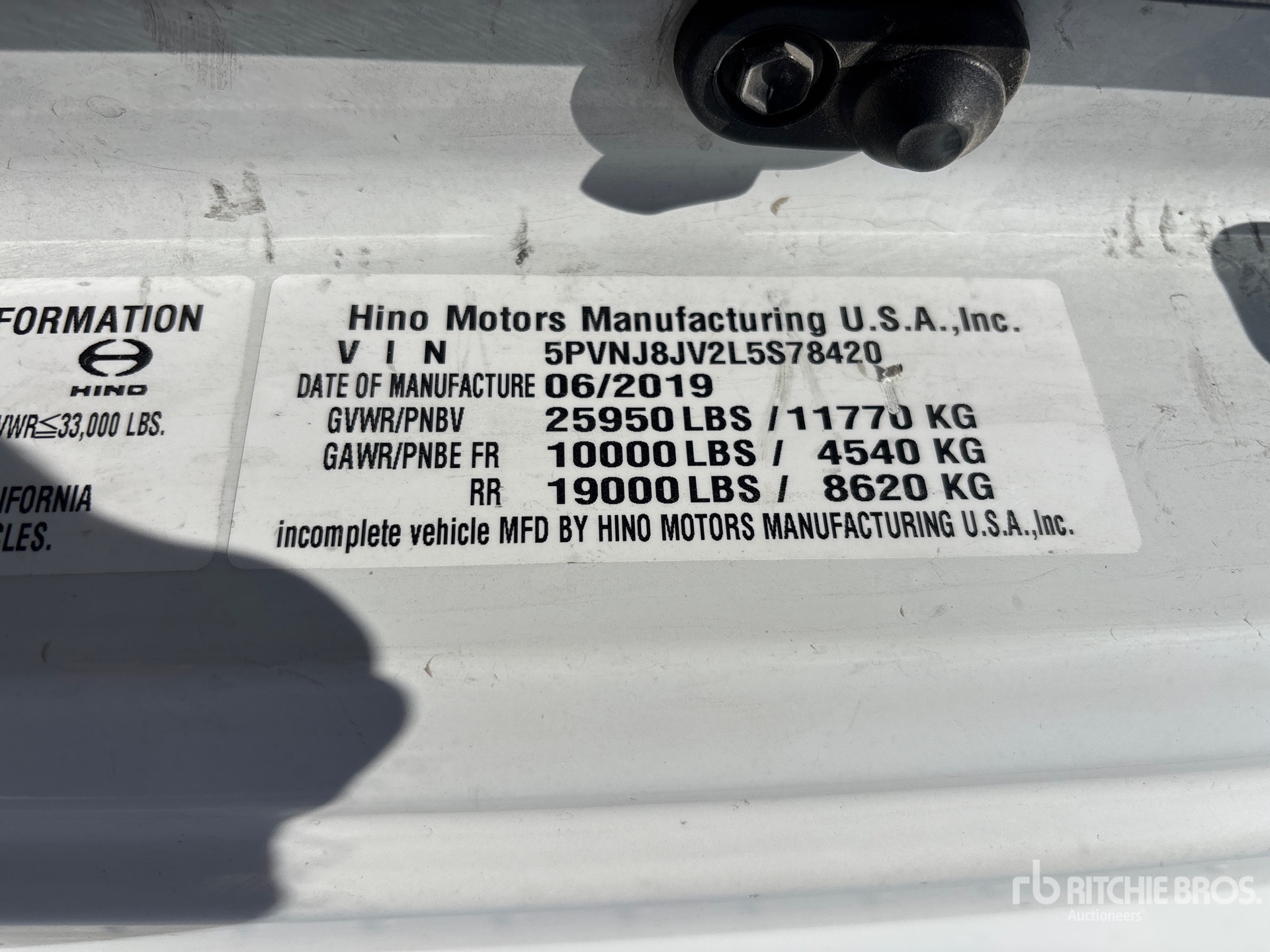 2020 Hino 268
