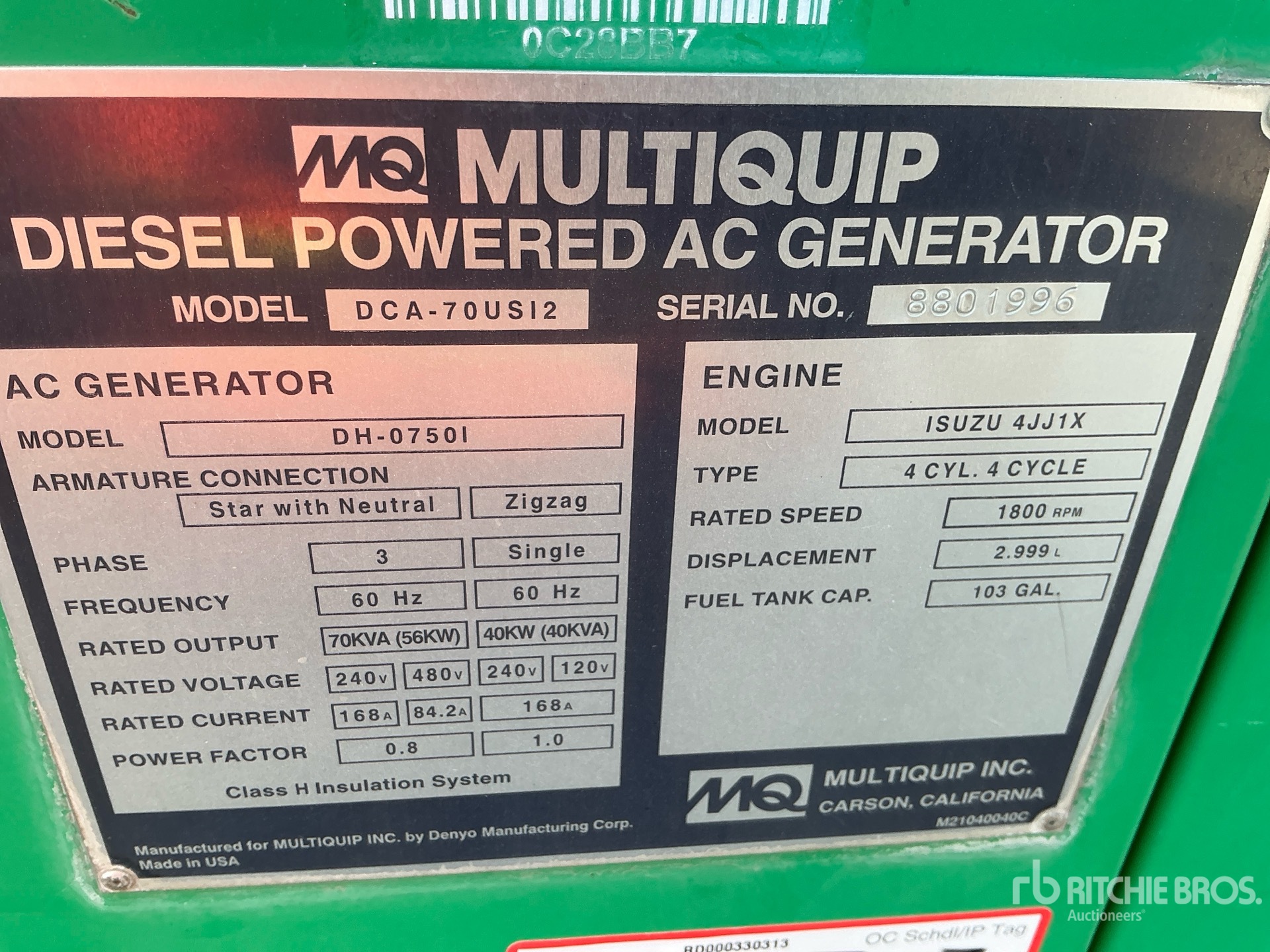 Multiquip DCA-70USI2