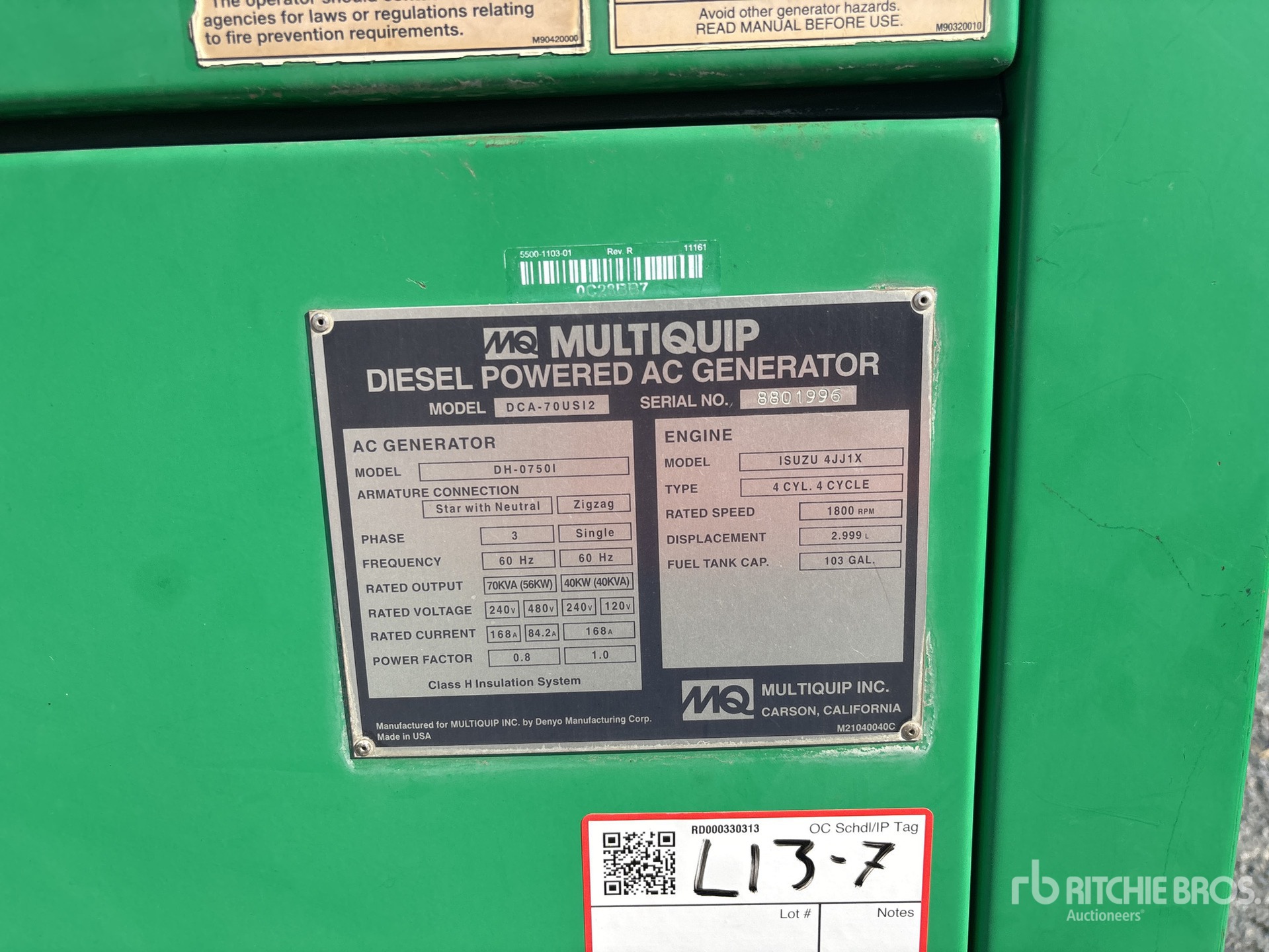 Multiquip DCA-70USI2