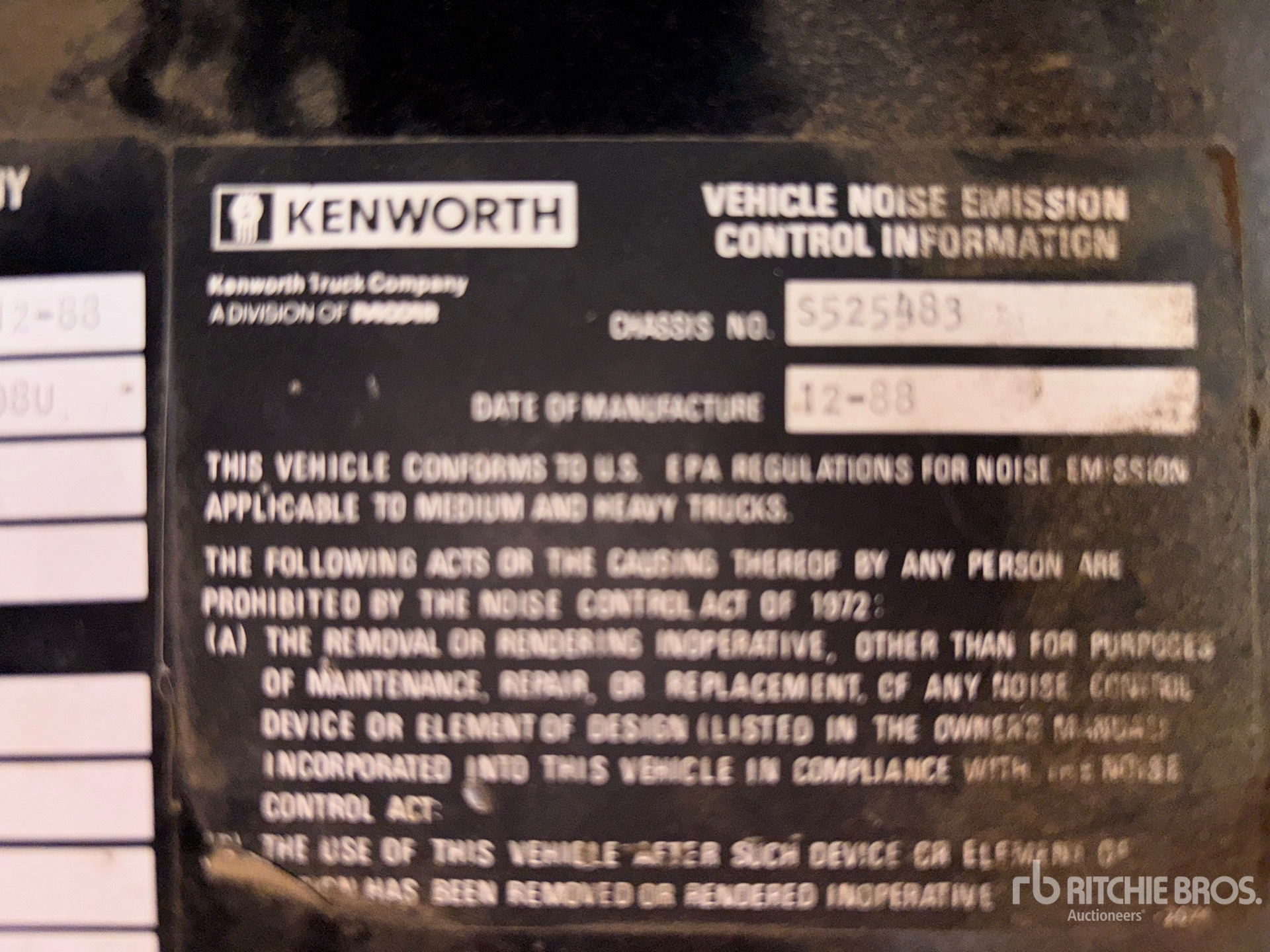 1989 Kenworth T800