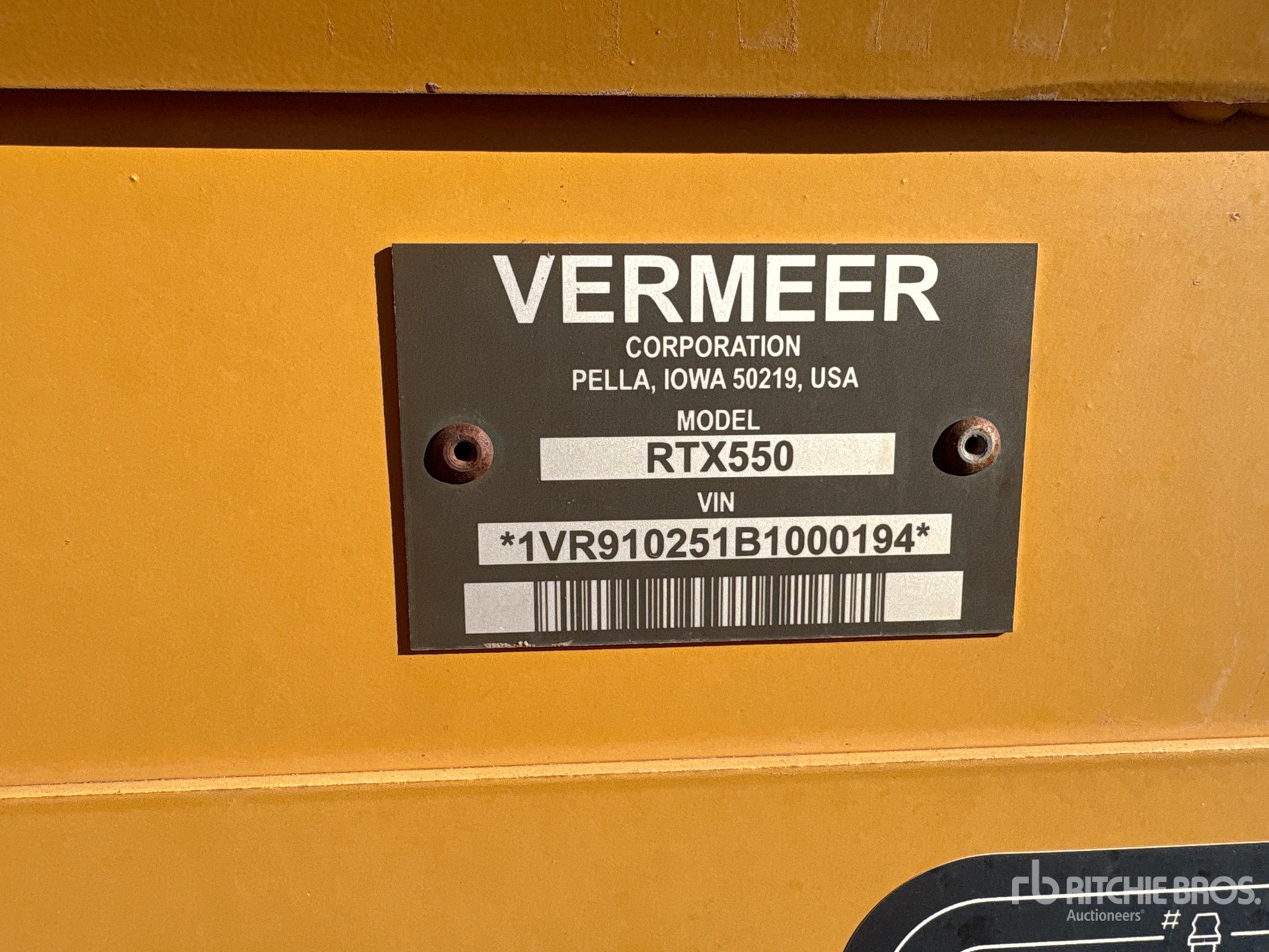 2011 Vermeer RTX550-001