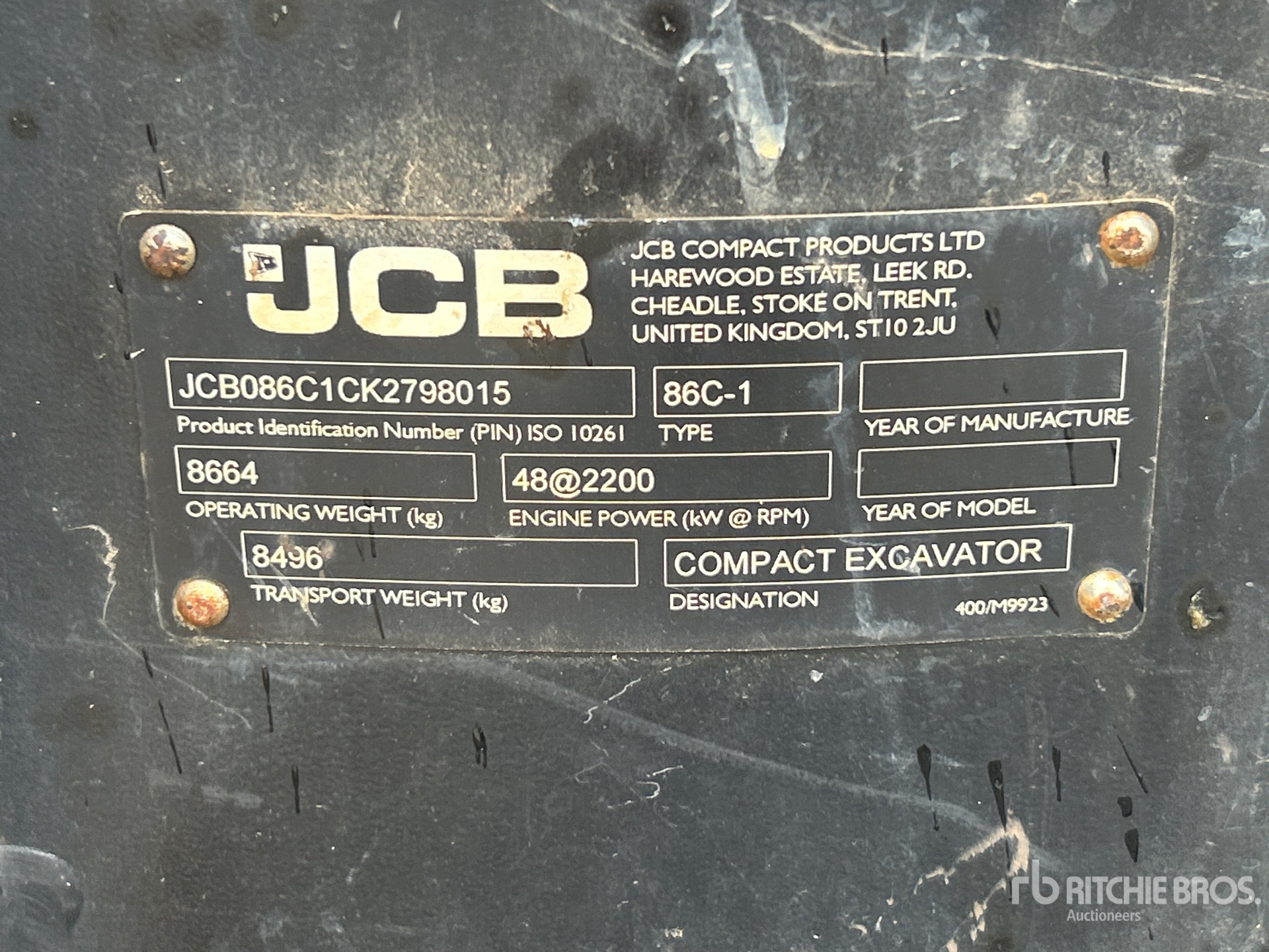 2019 JCB 86C-1