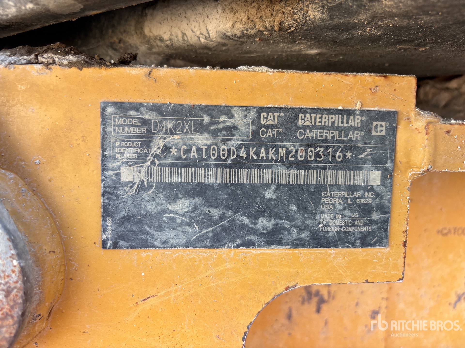 2016 Caterpillar D4K2 XL