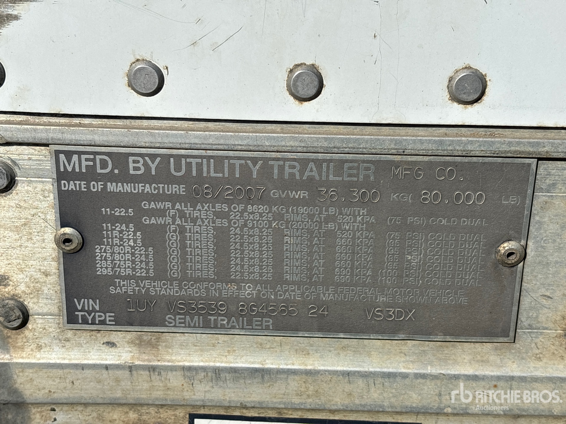 2008 Utility 53 FT TRI/A