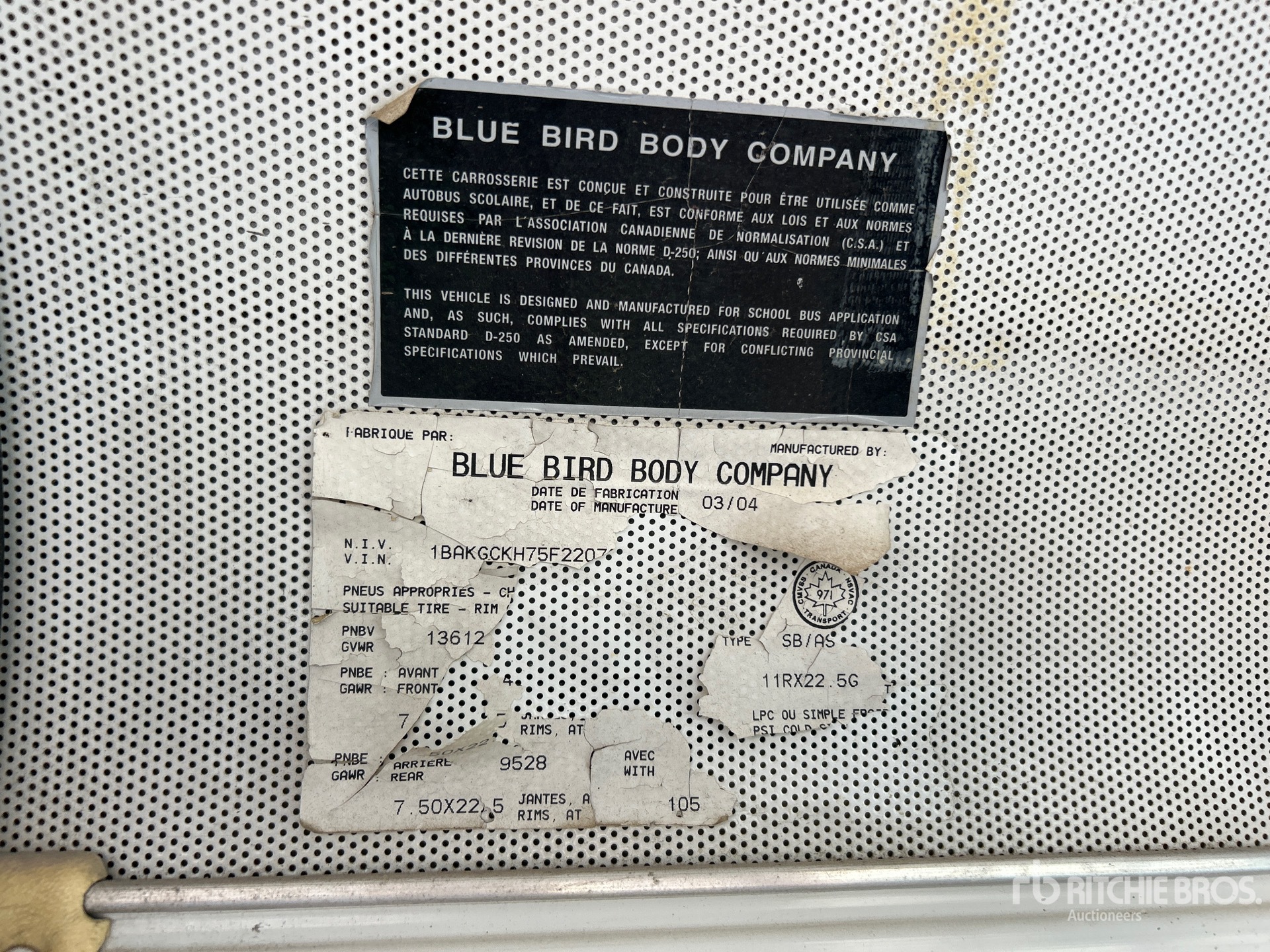 2005 Bluebird 4x2 72-Seat School