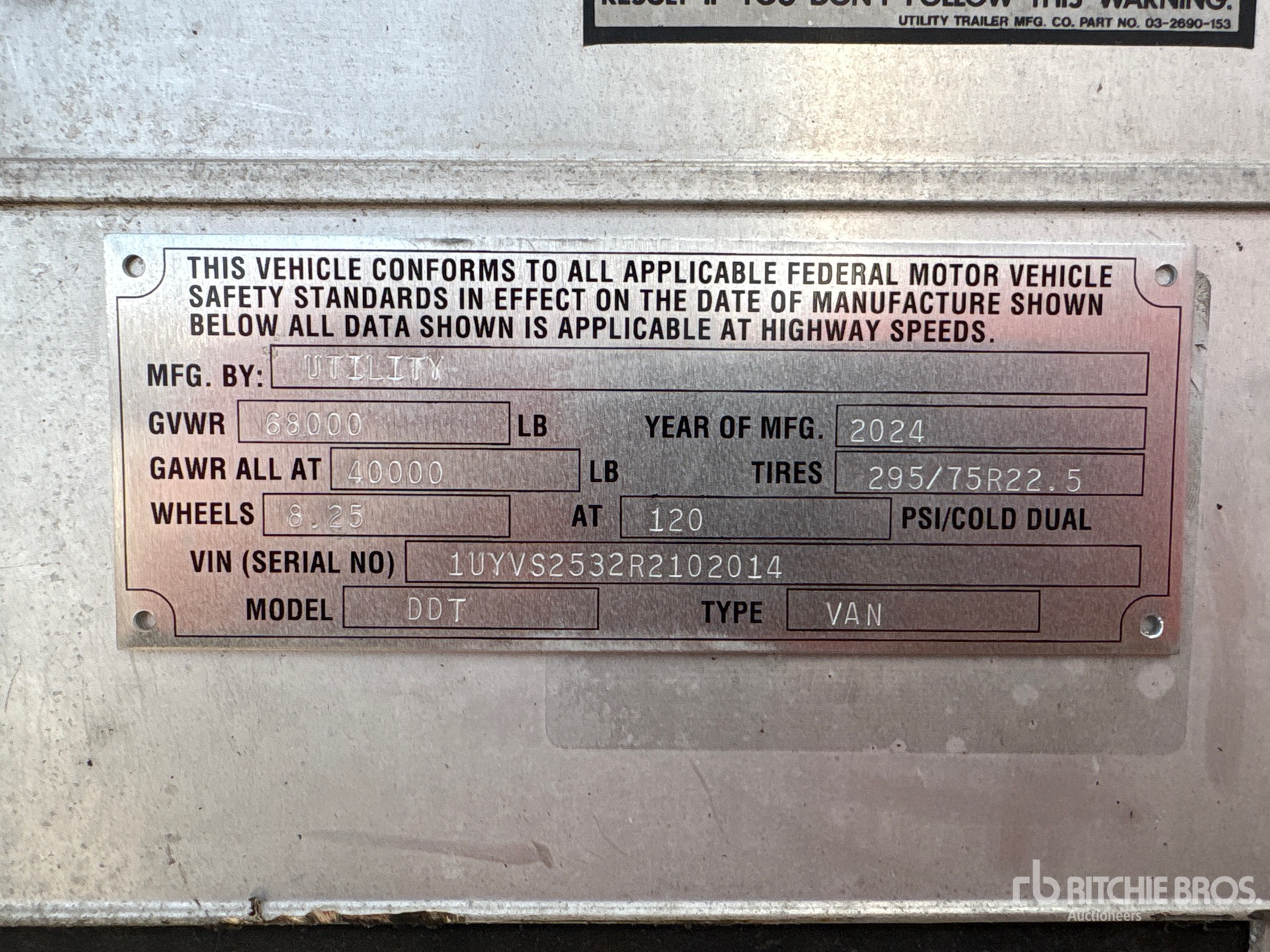 2024 Utility 53 FT X 102 IN T/A