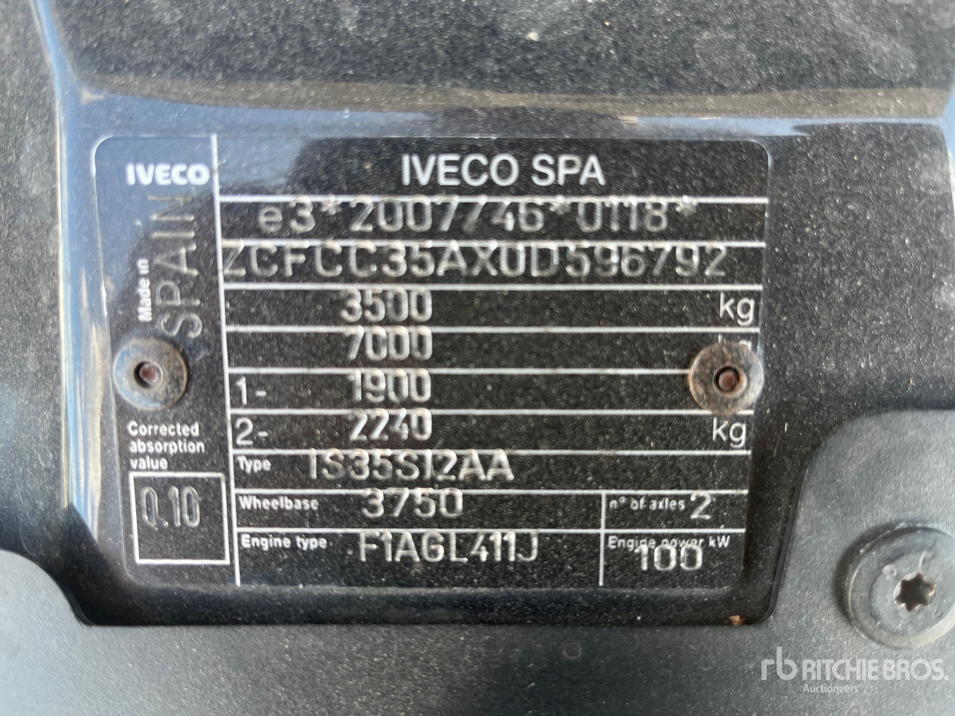 2018 Iveco DAILY 3C14