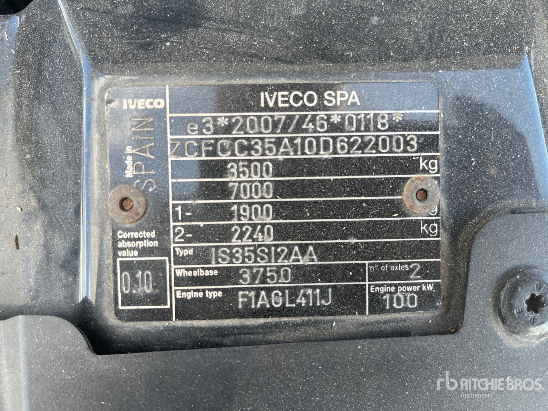 2019 Iveco DAILY 3C14