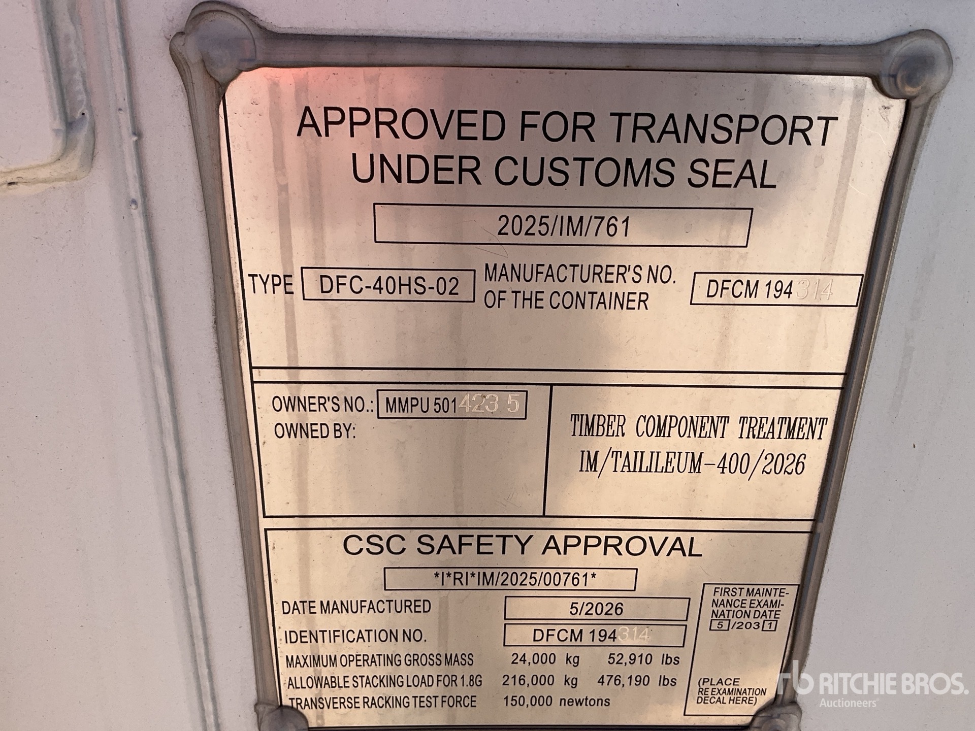 2026 CTN 40HQ