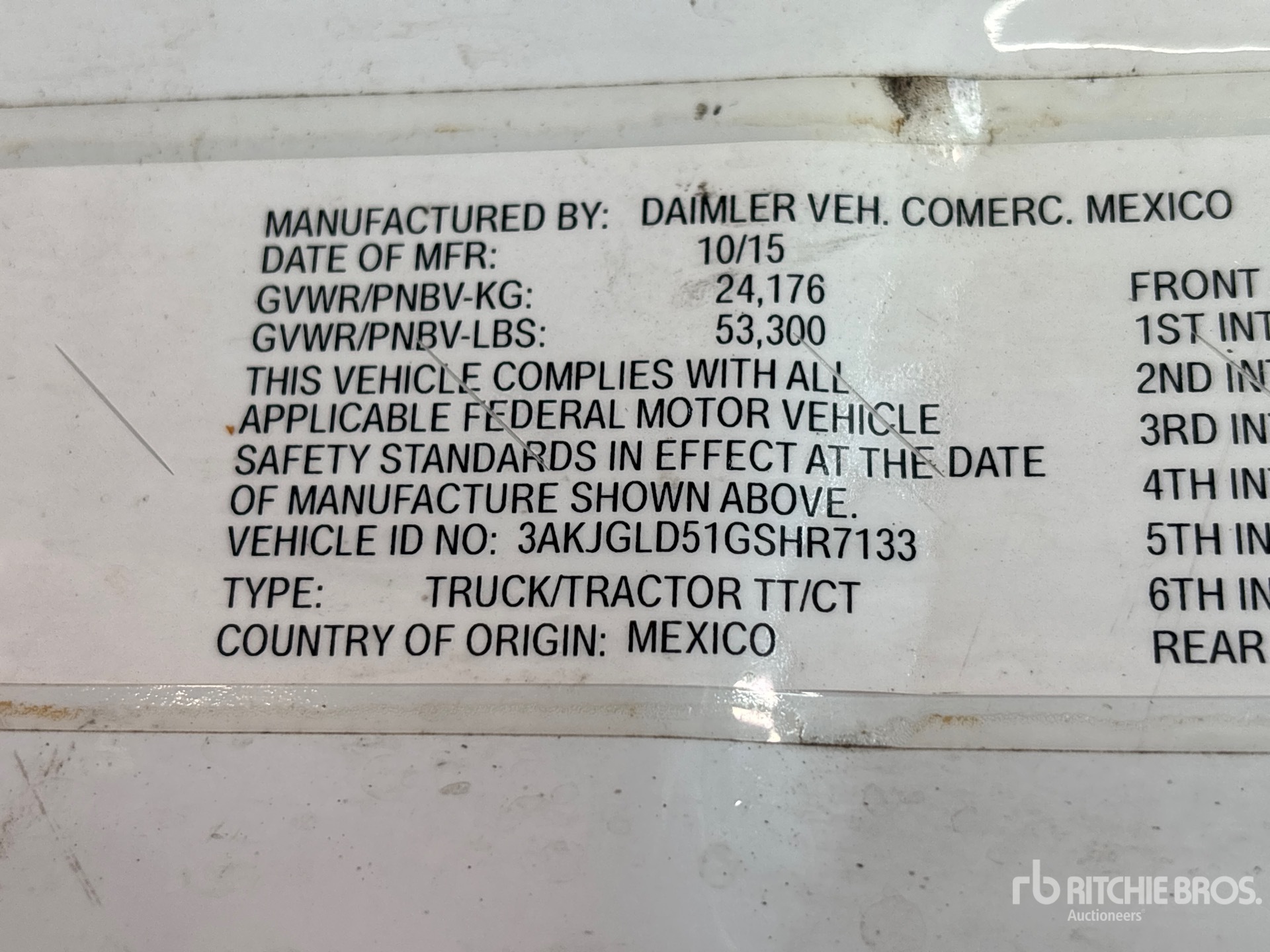 2016 Freightliner CASCADIA 125