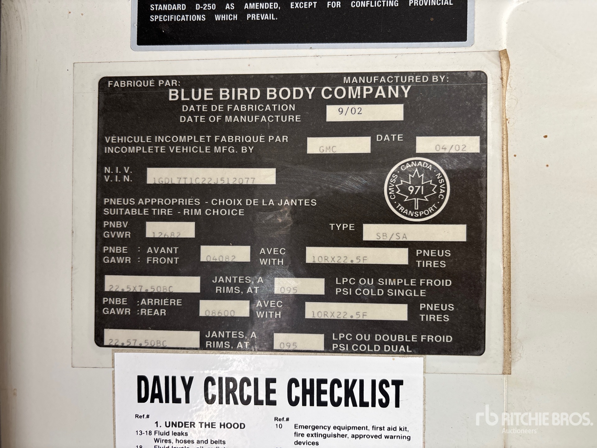 2002 Bluebird 72-Seat School