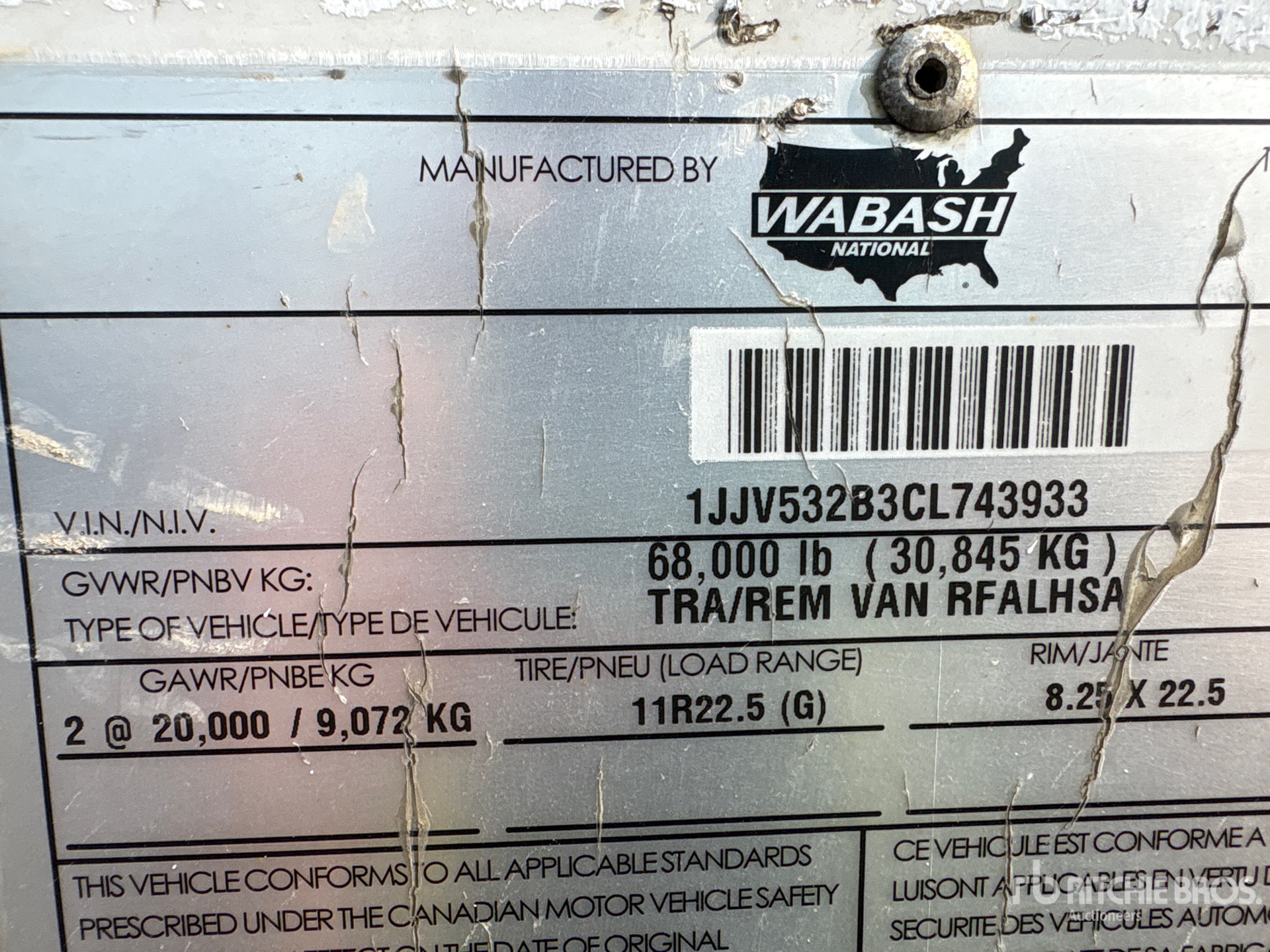 2012 Wabash 53 FT X 102 IN T/A