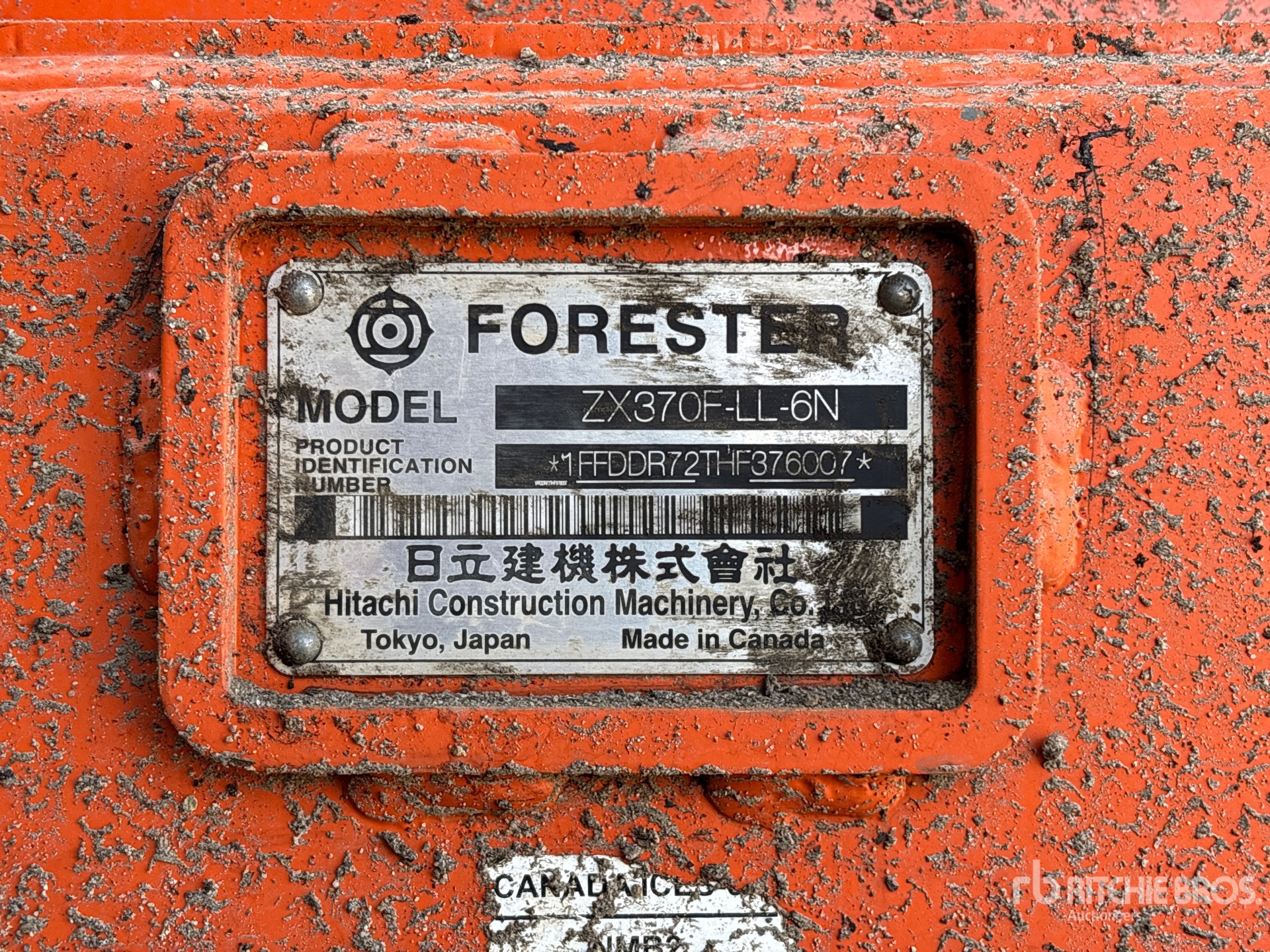 2018 Hitachi ZX370F-LL-6N