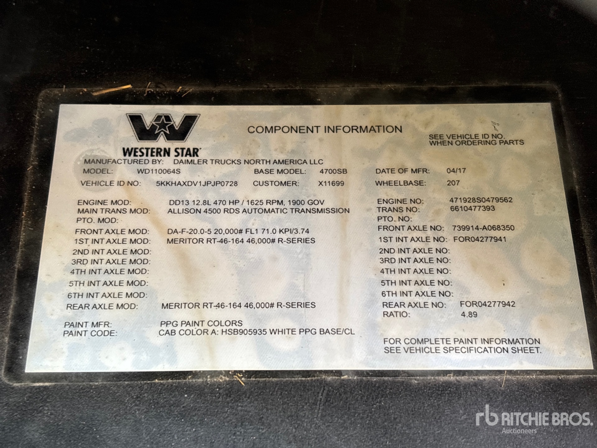 2018 Western Star 4700SB