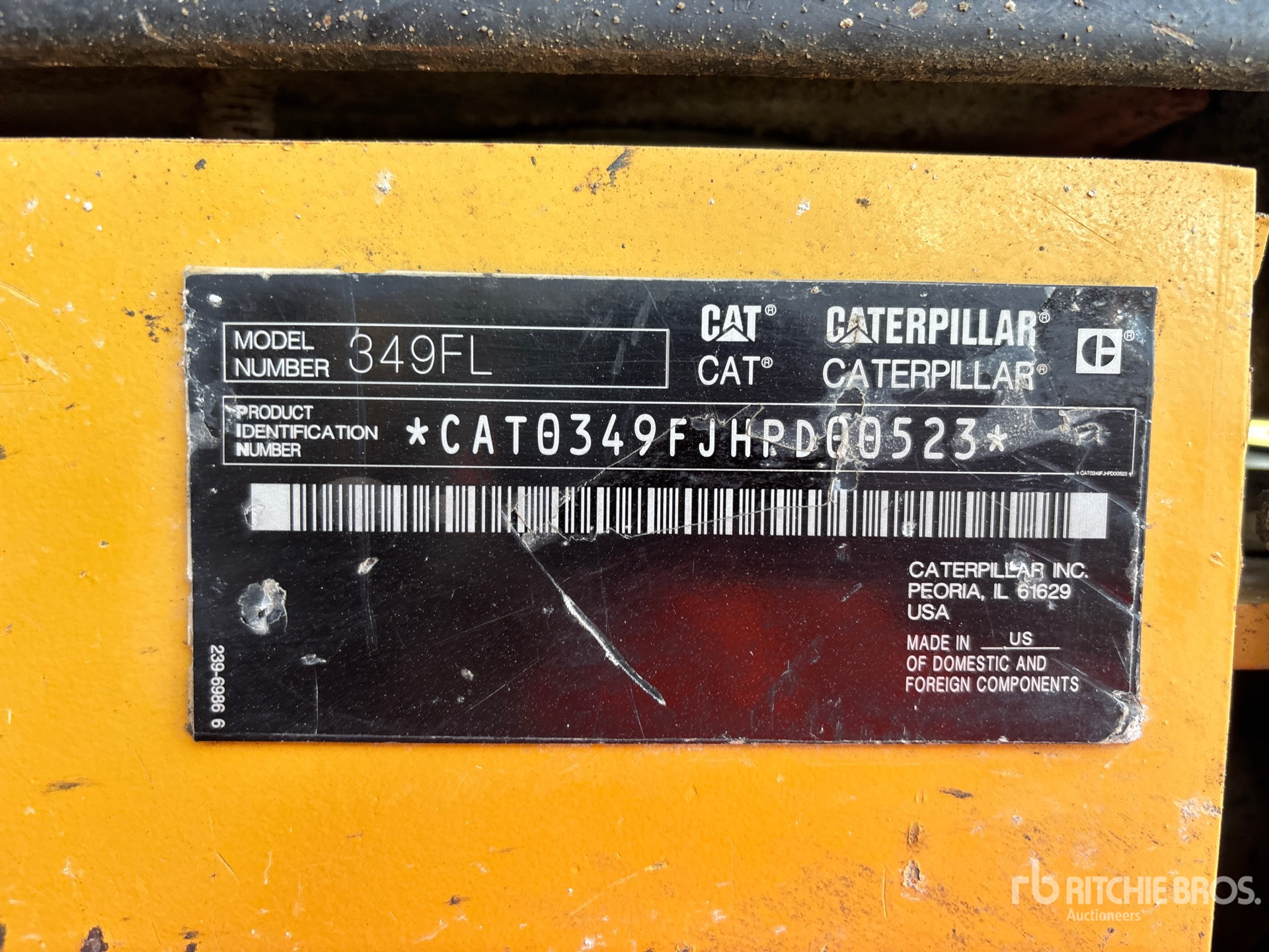 2016 Caterpillar 349F L