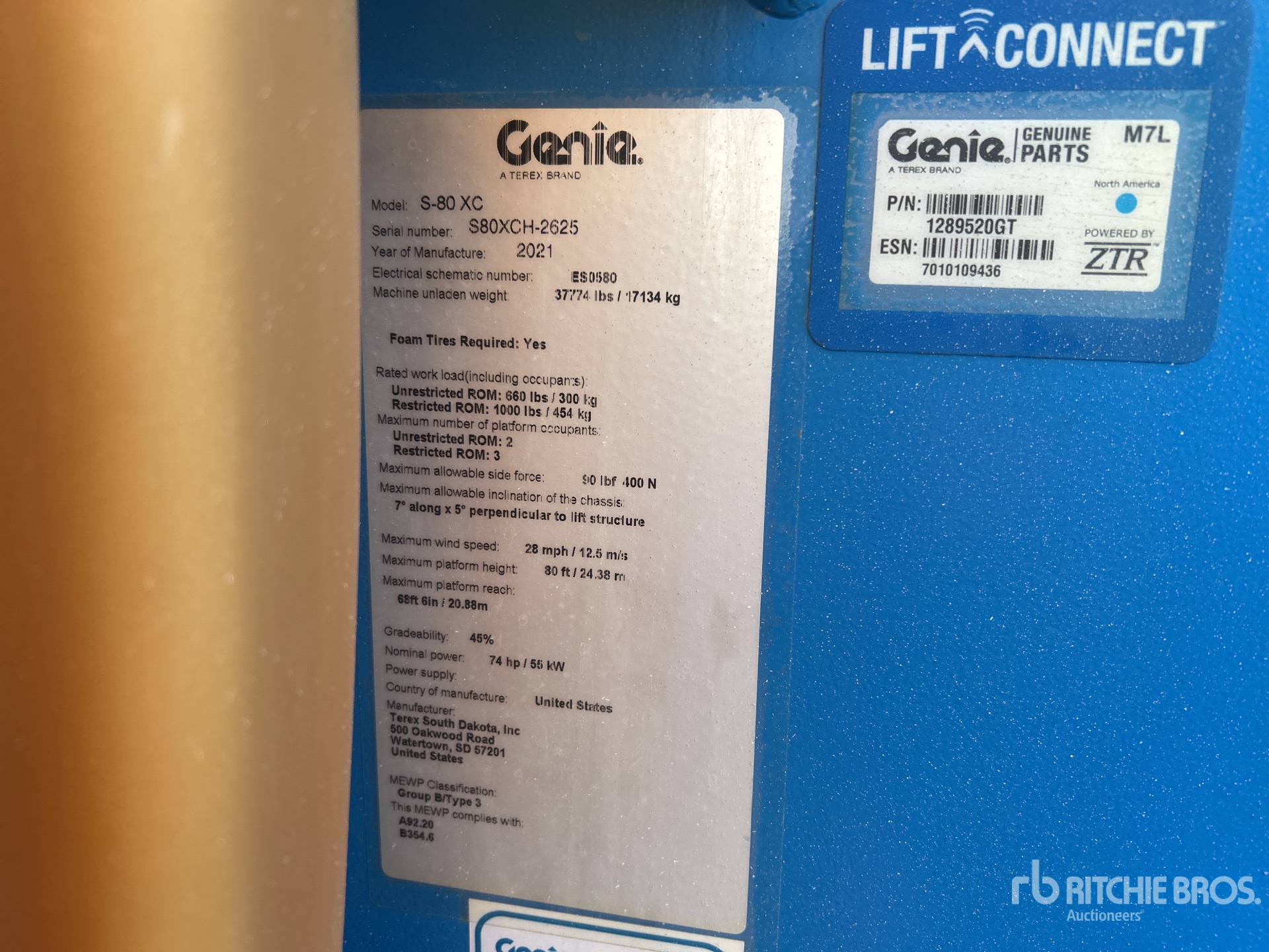 2021 Genie S-80 XC