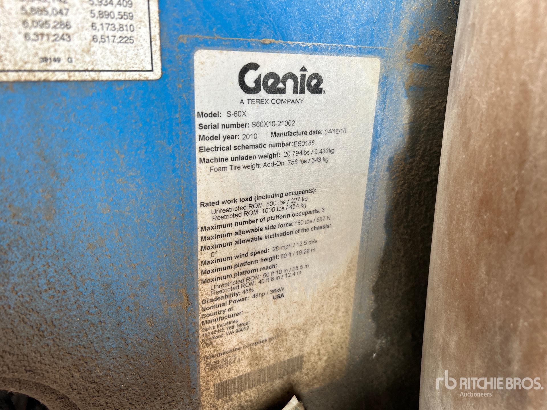 2010 Genie S-60X