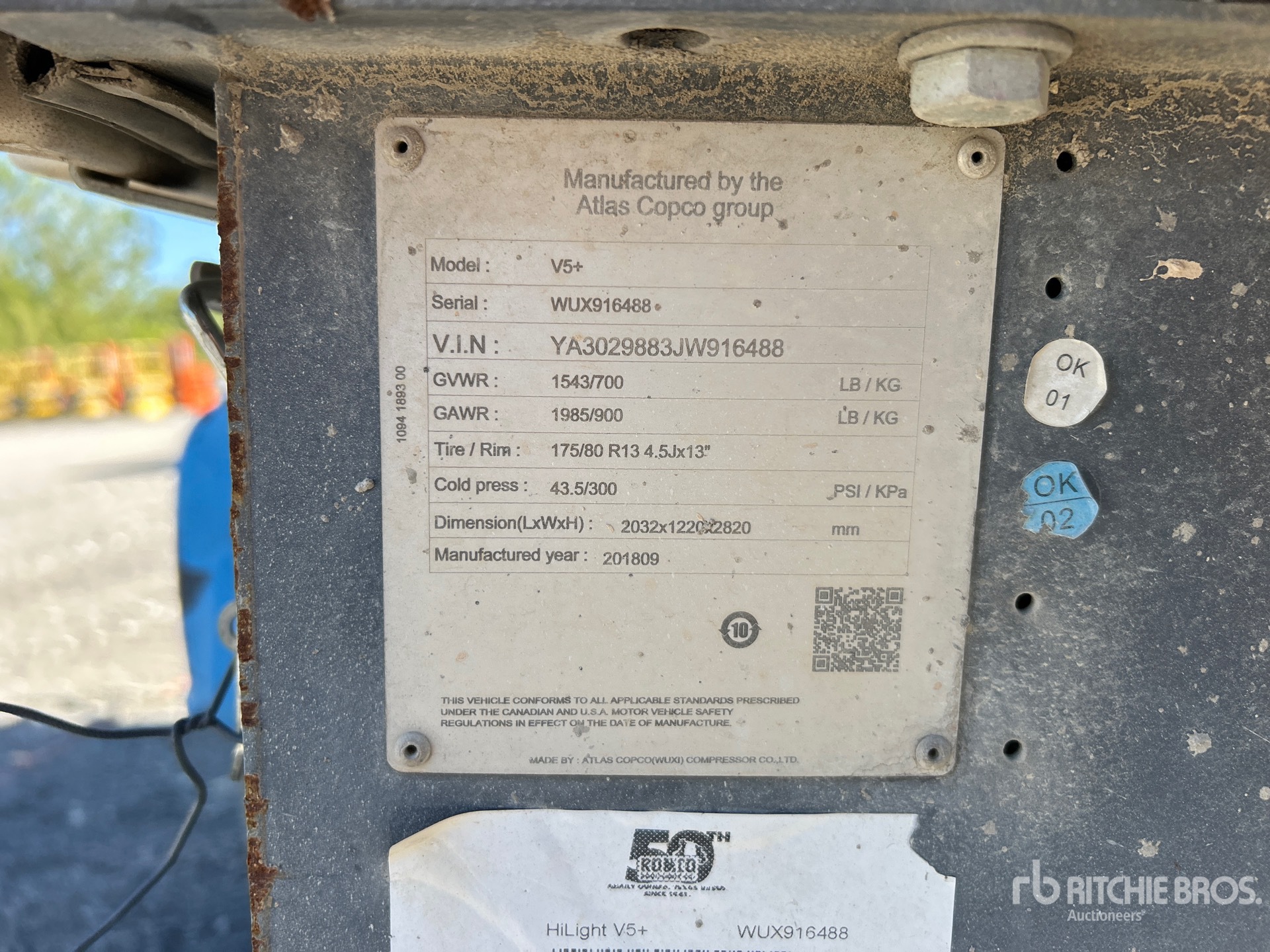 2018 Atlas Copco V5+