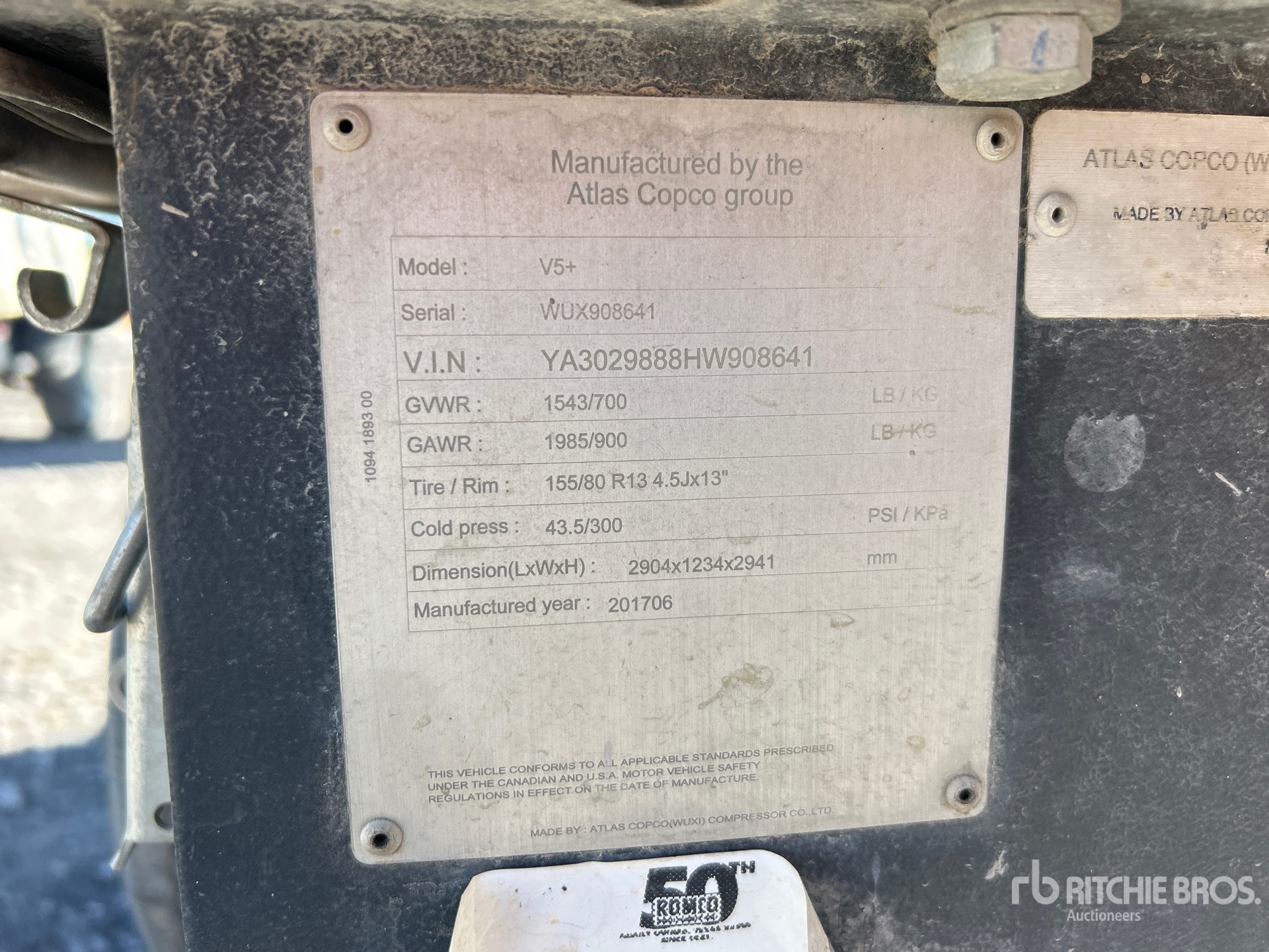 2017 Atlas Copco V5+
