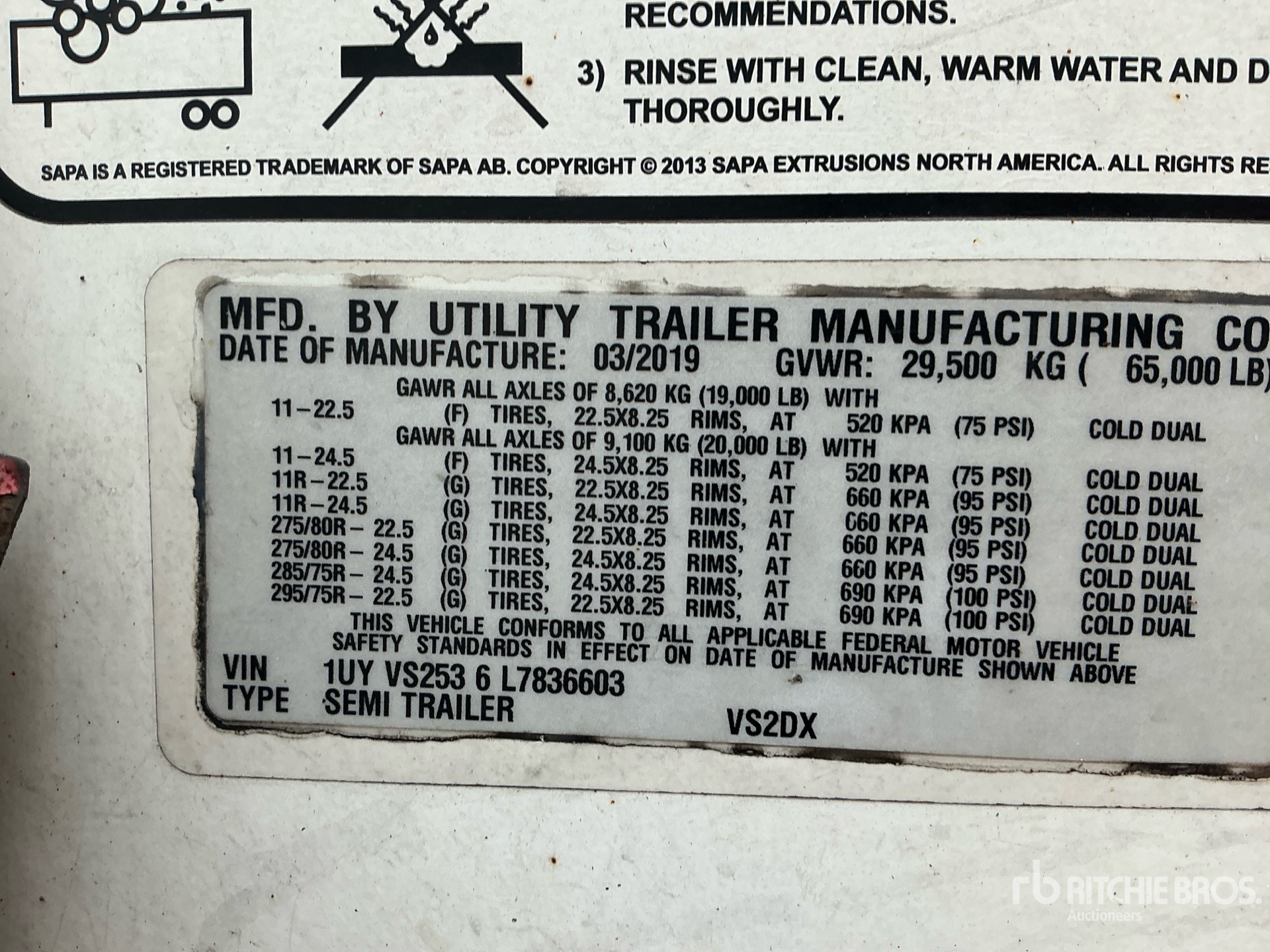 2020 Utility 53 FT T/A