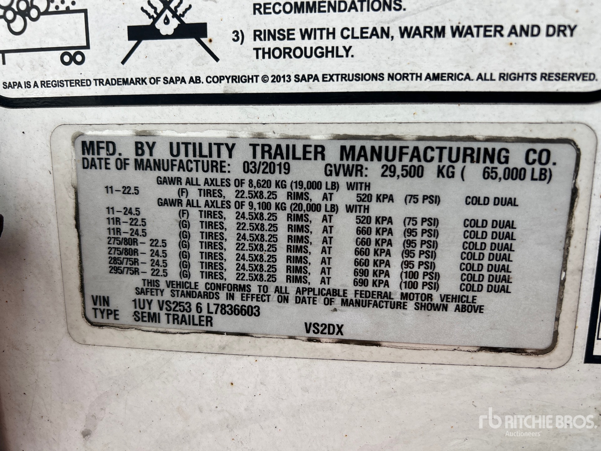 2020 Utility 53 FT T/A