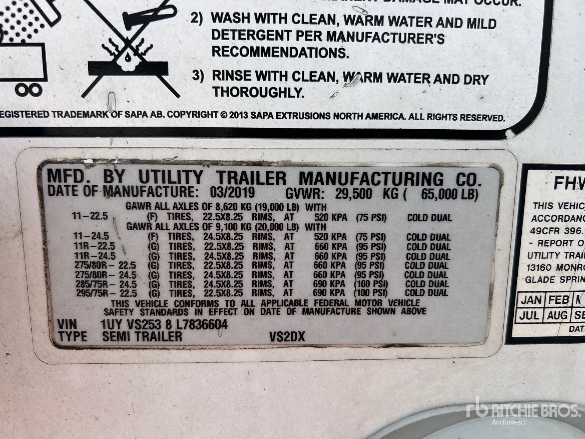 2020 Utility 53 FT T/A