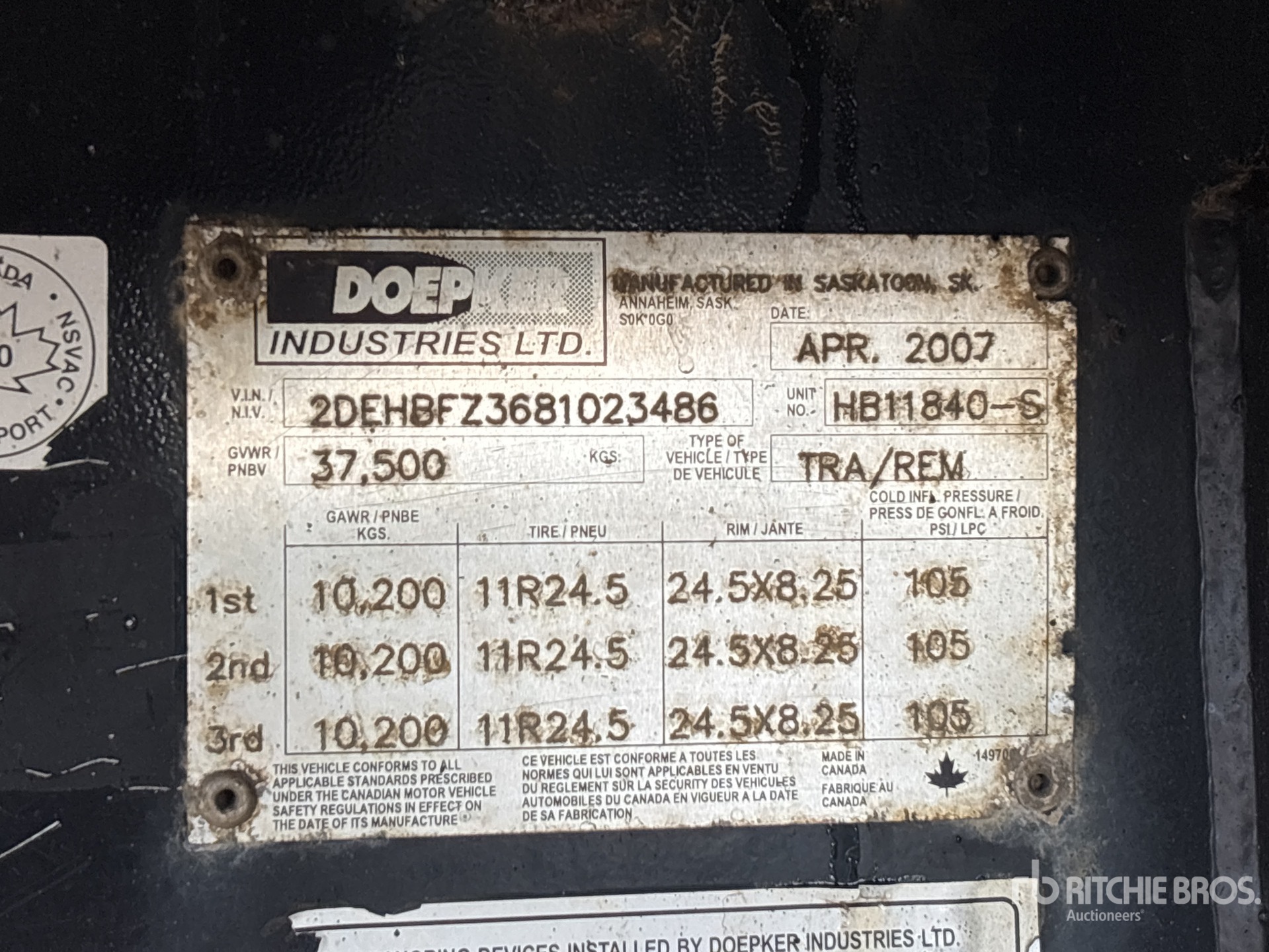 2008 Doepker 49 ft Tri/A