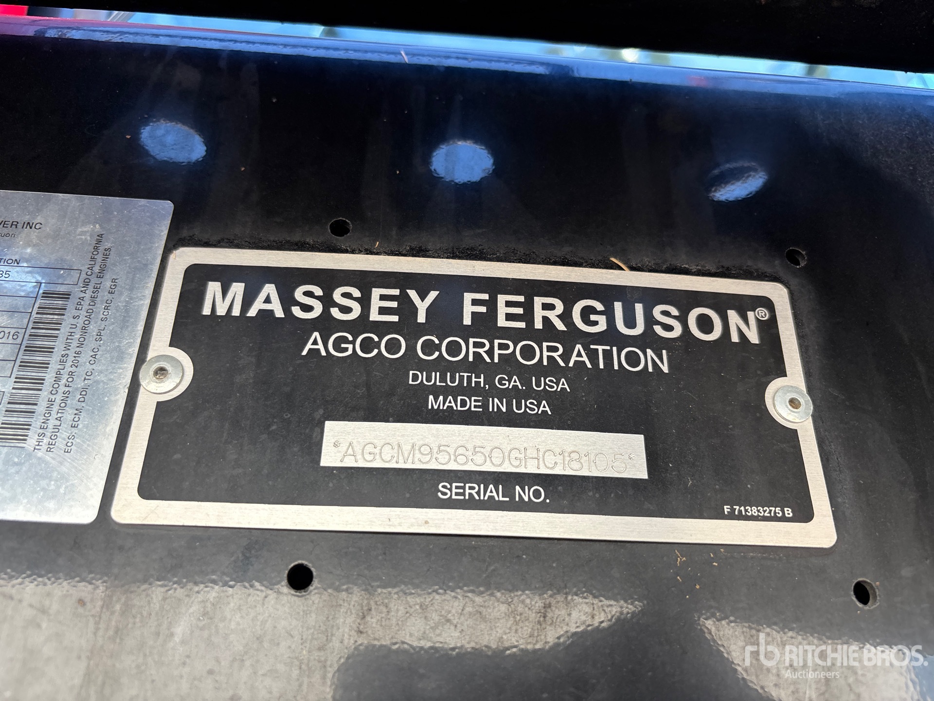 2016 Massey Ferguson 9565