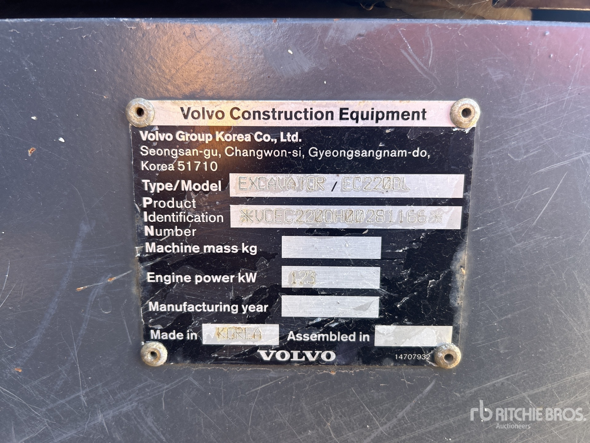 2018 Volvo EC220 DL