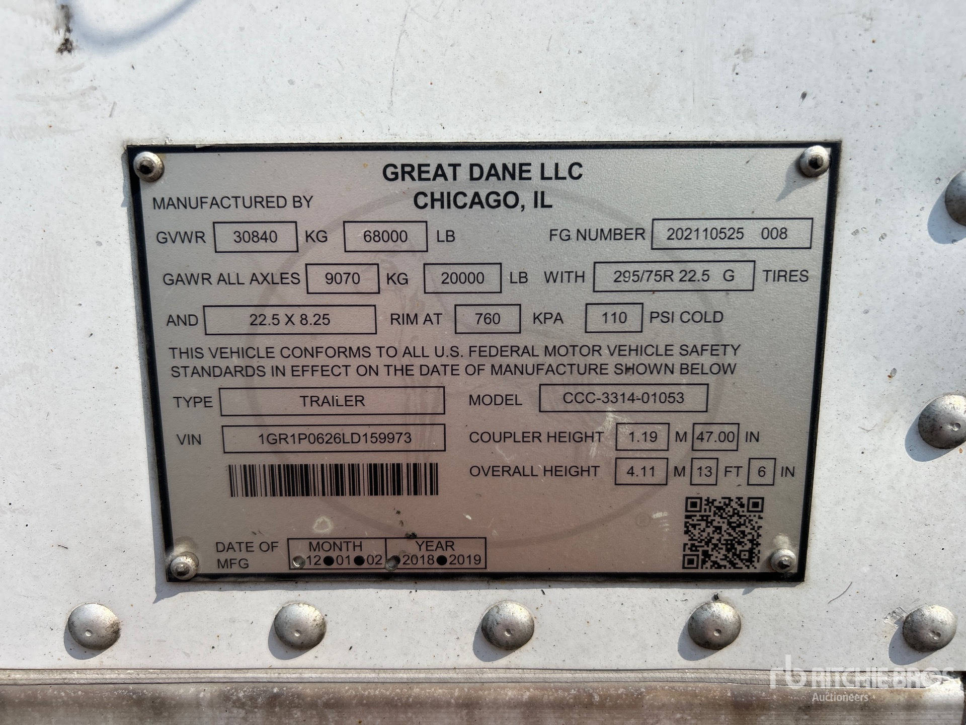 2020 Great Dane 53 FT T/A