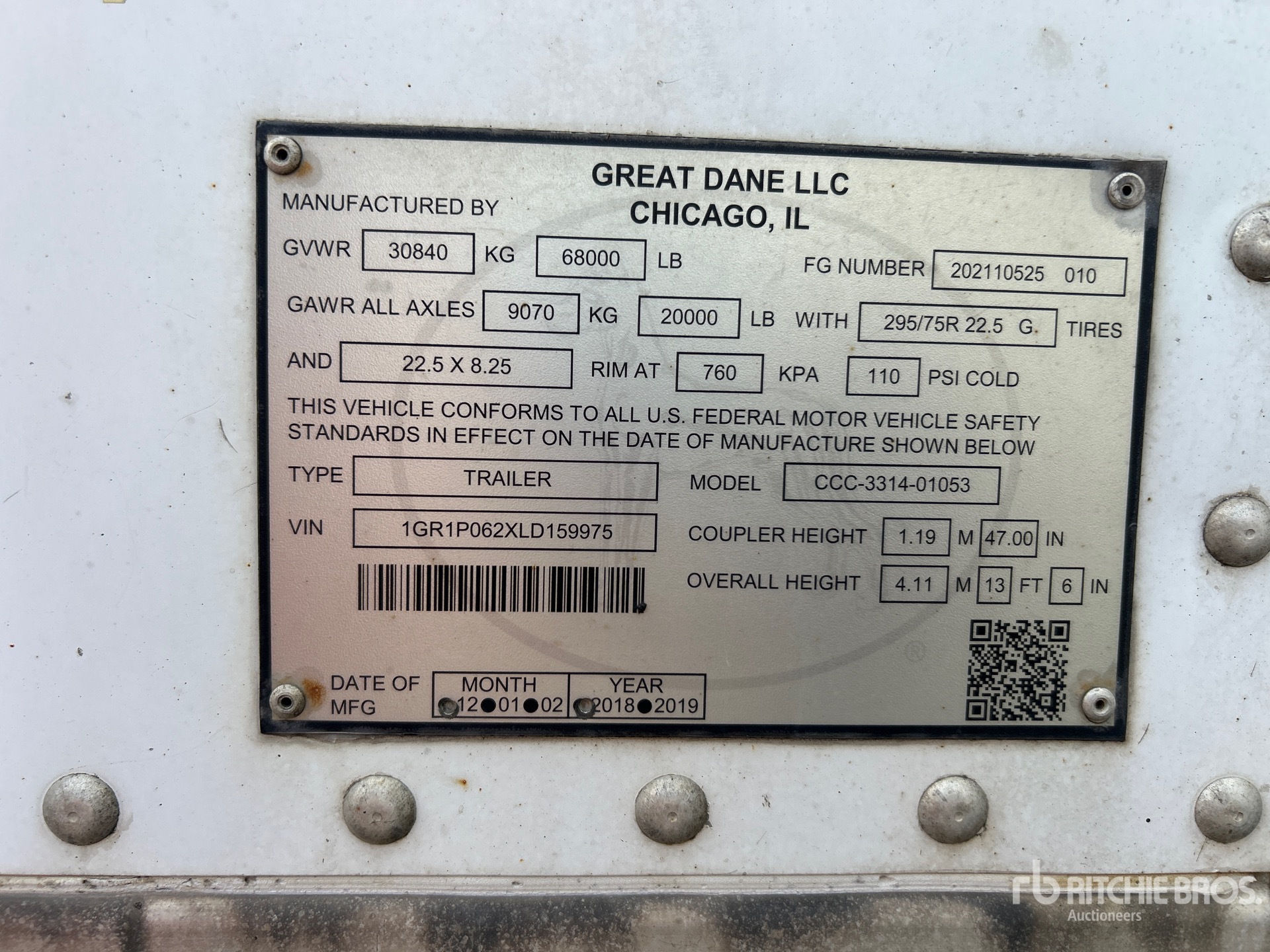 2020 Great Dane 53 FT T/A