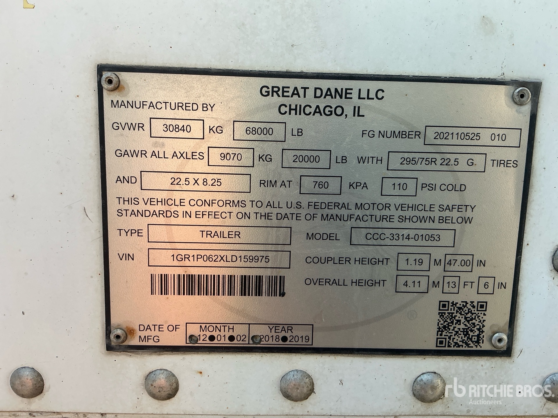 Photo of a 2020 Great Dane 53 ft T/A