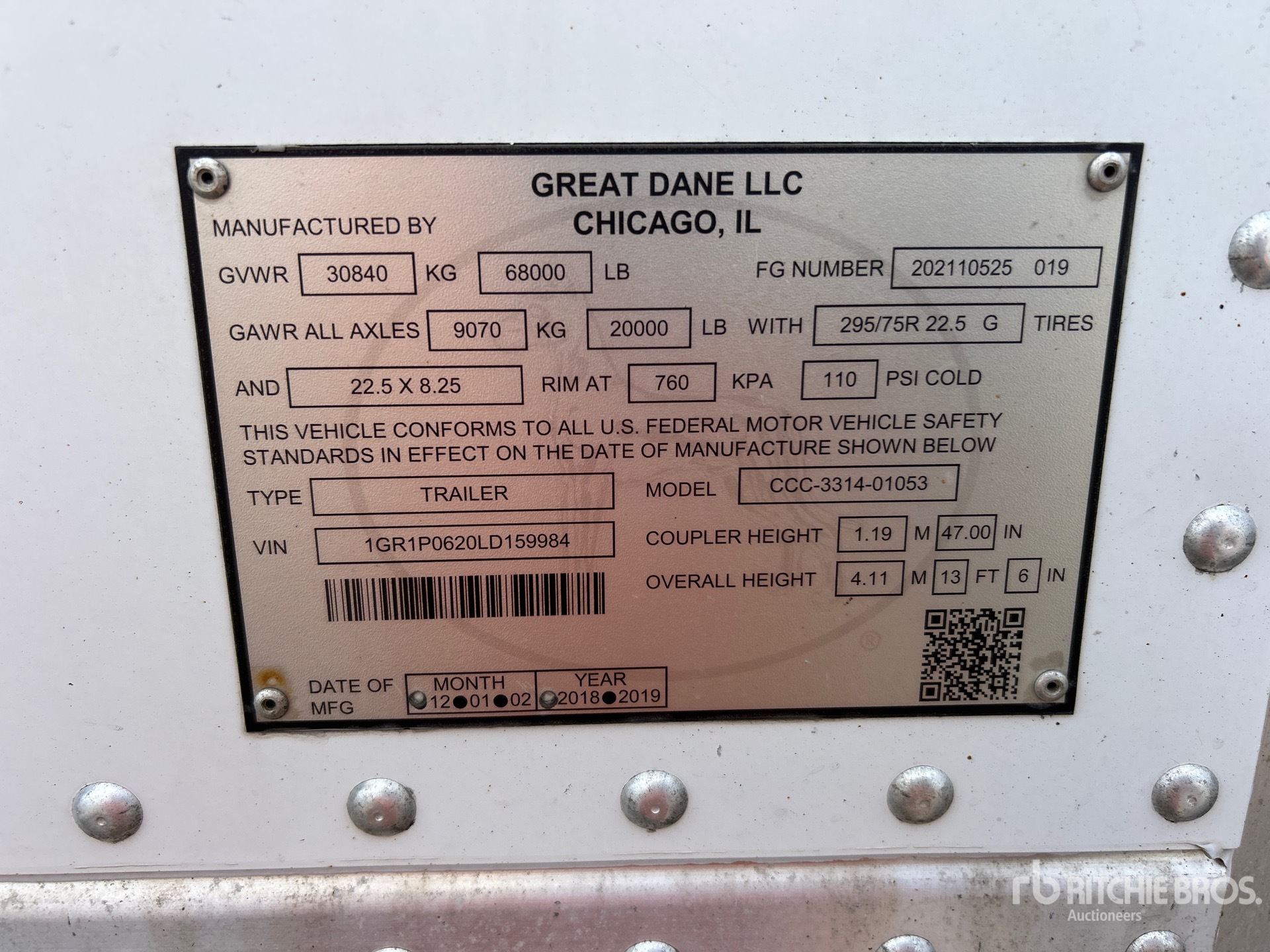 2020 Great Dane 53 FT T/A
