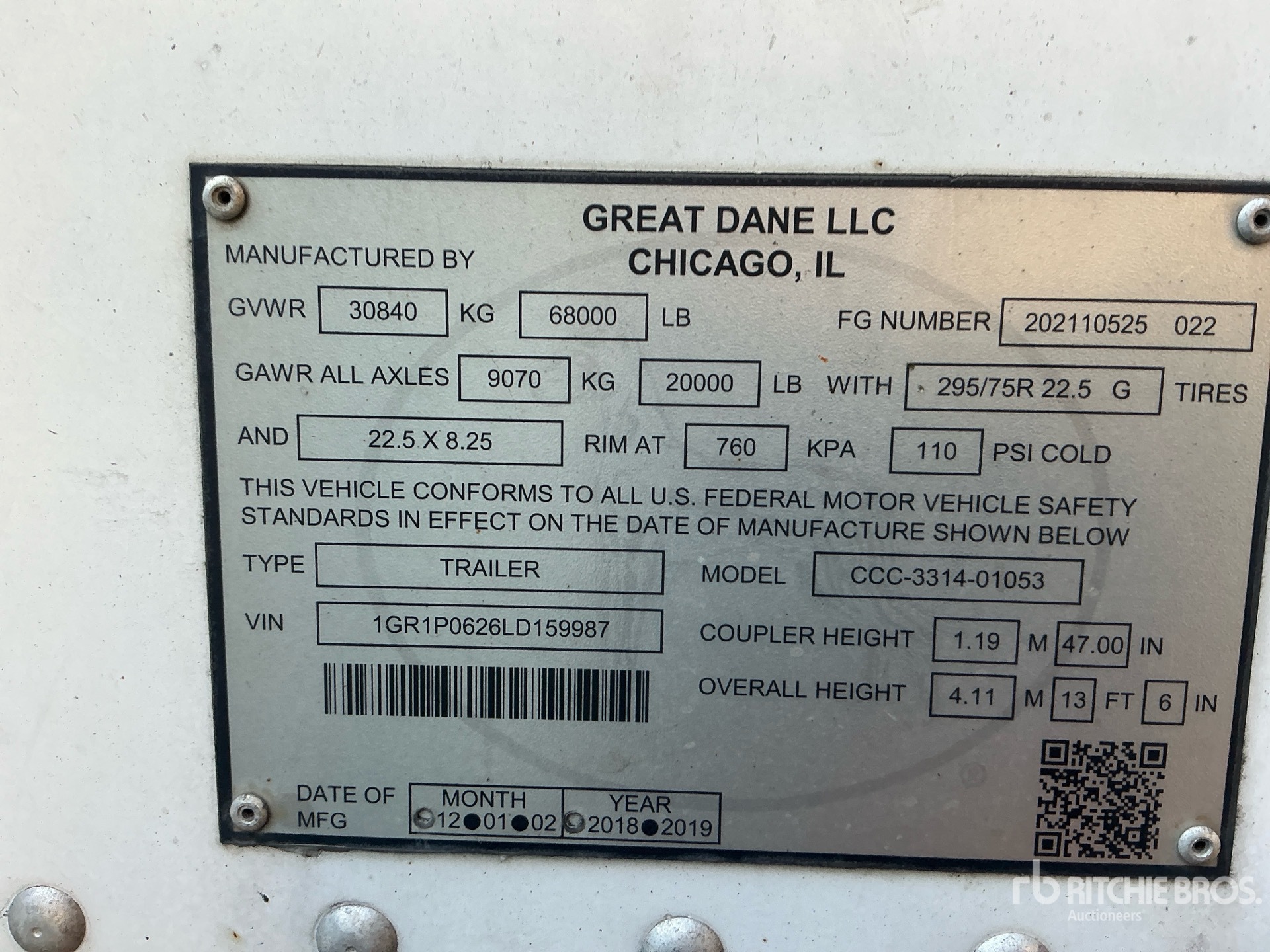 2020 Great Dane 53 FT T/A