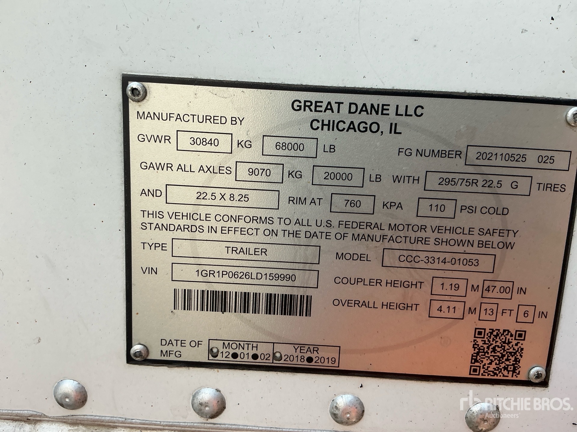 2020 Great Dane 53 FT T/A