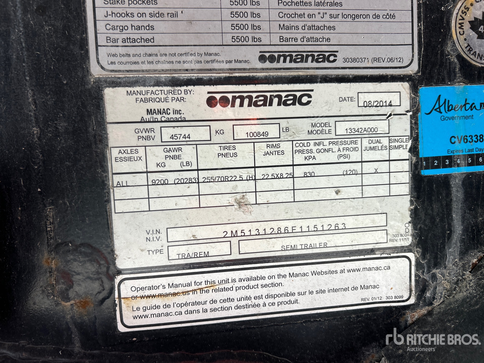 2015 Manac 13342A000