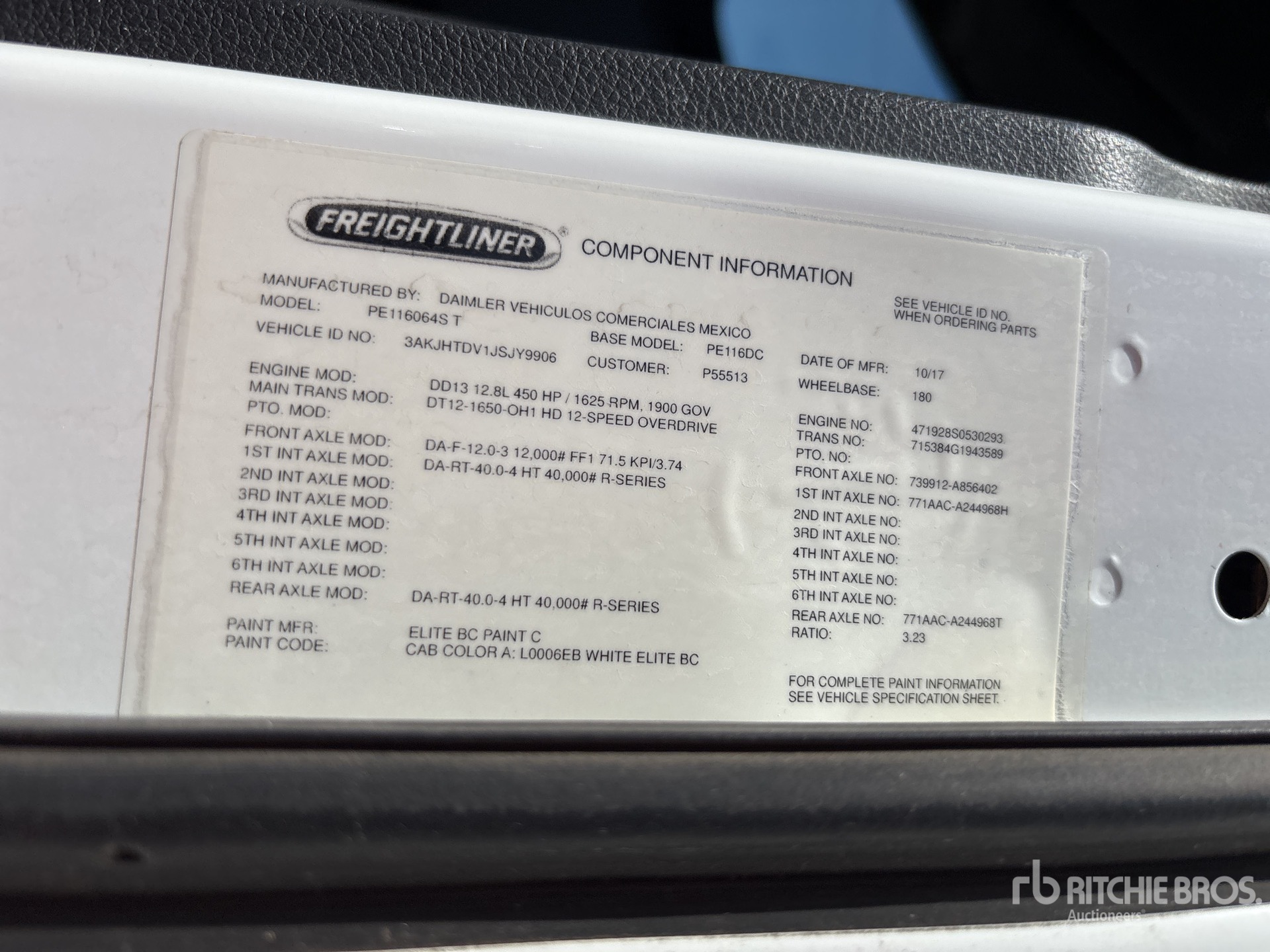 2018 Freightliner CASCADIA 116
